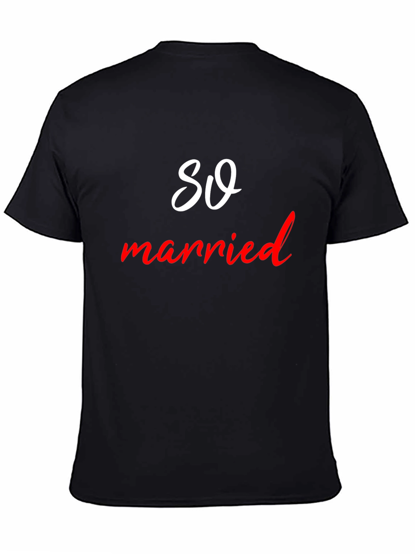 So Married Tee - Black Cotton Blend