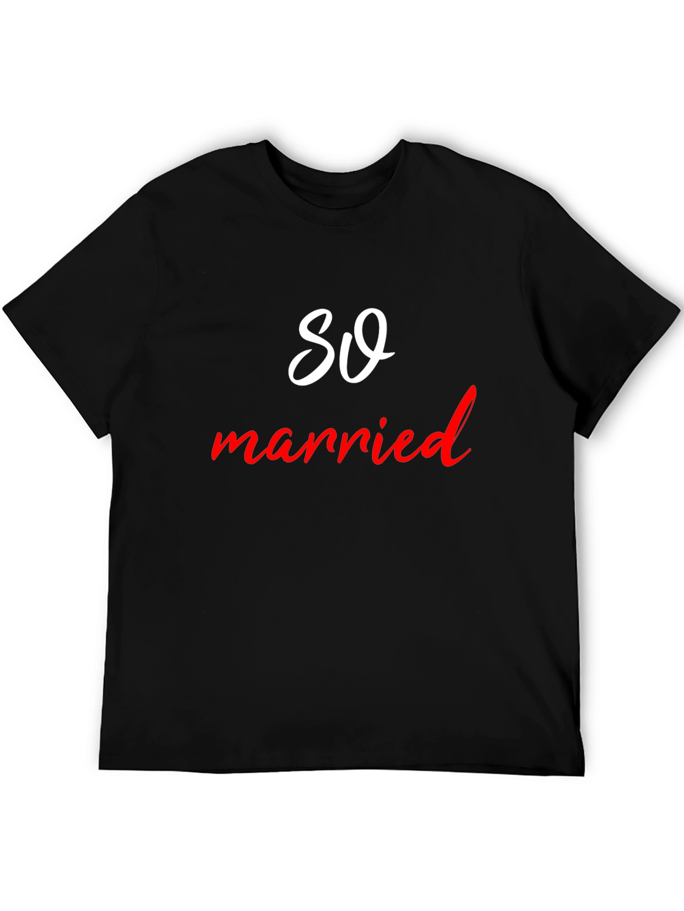 So Married Tee - Black Cotton Blend
