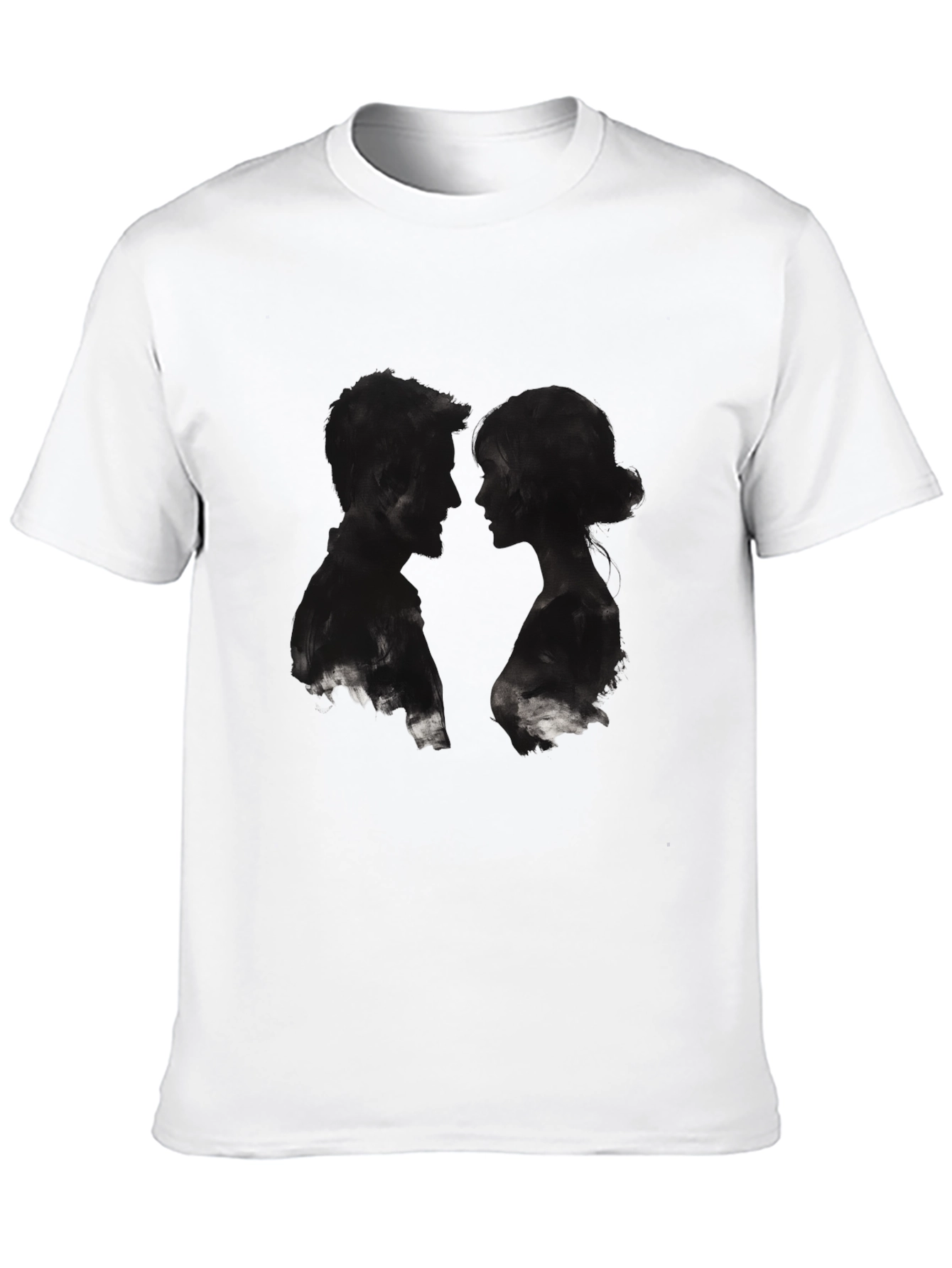 Silhouette Couple Graphic Black T-Shirt