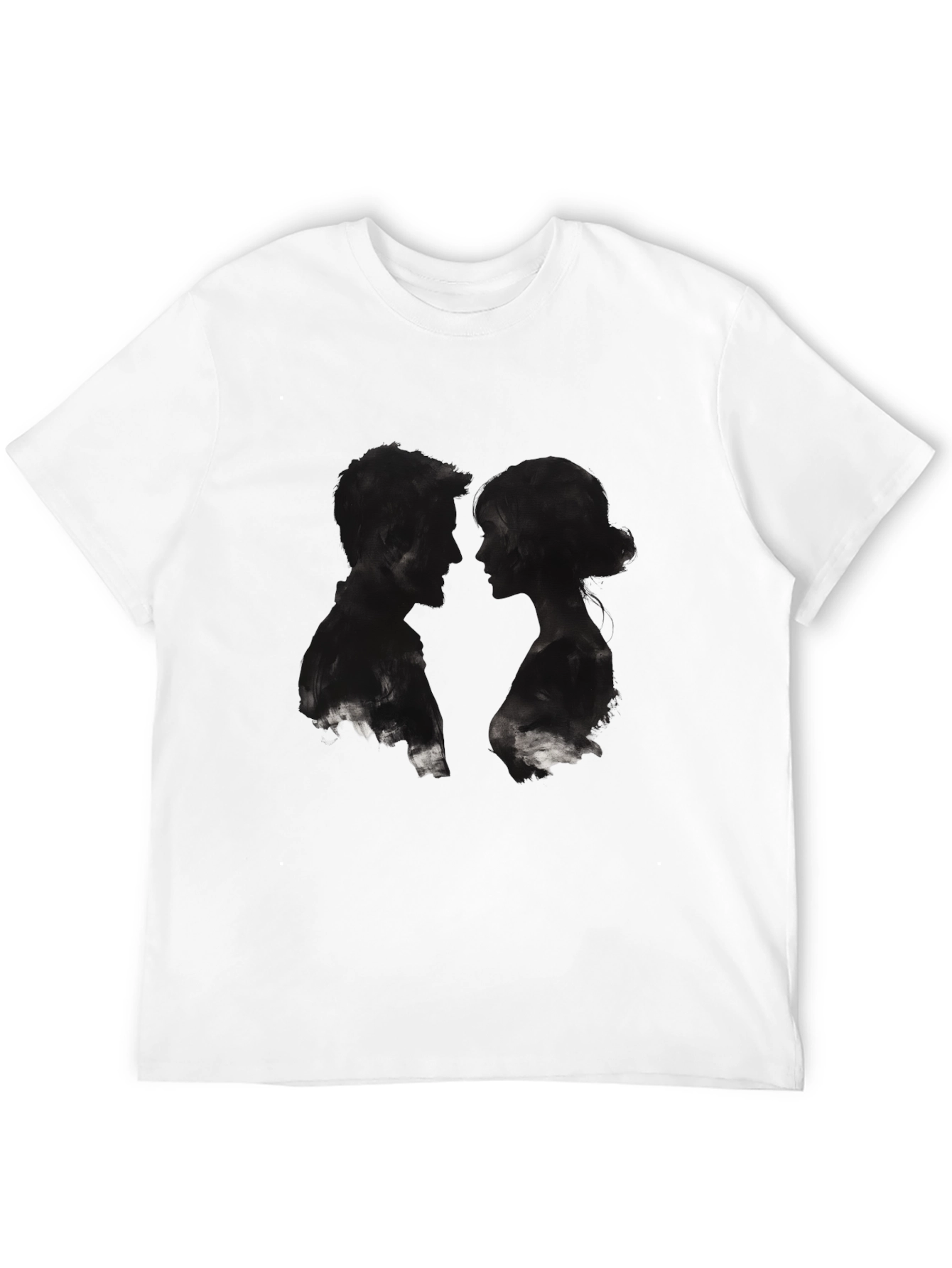 Silhouette Couple Graphic Black T-Shirt