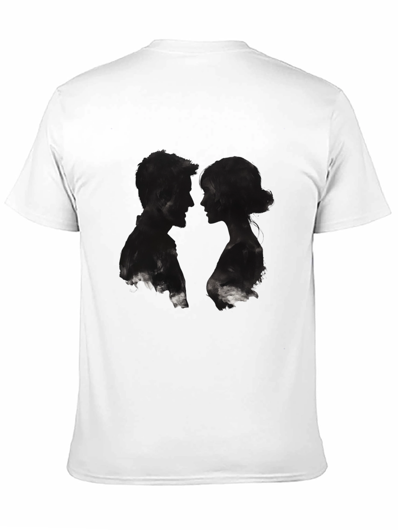 Silhouette Couple Graphic Black T-Shirt