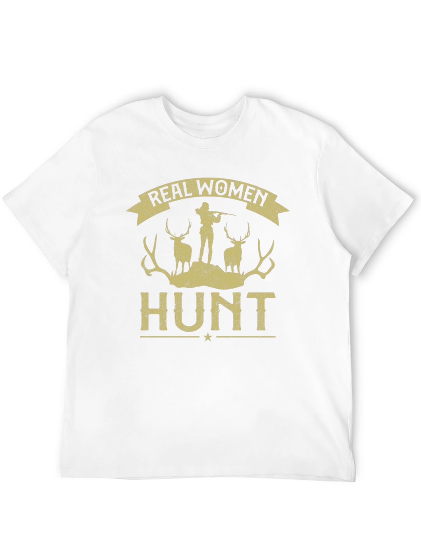 Real Women Hunt Graphic Tee - Black Cotton
