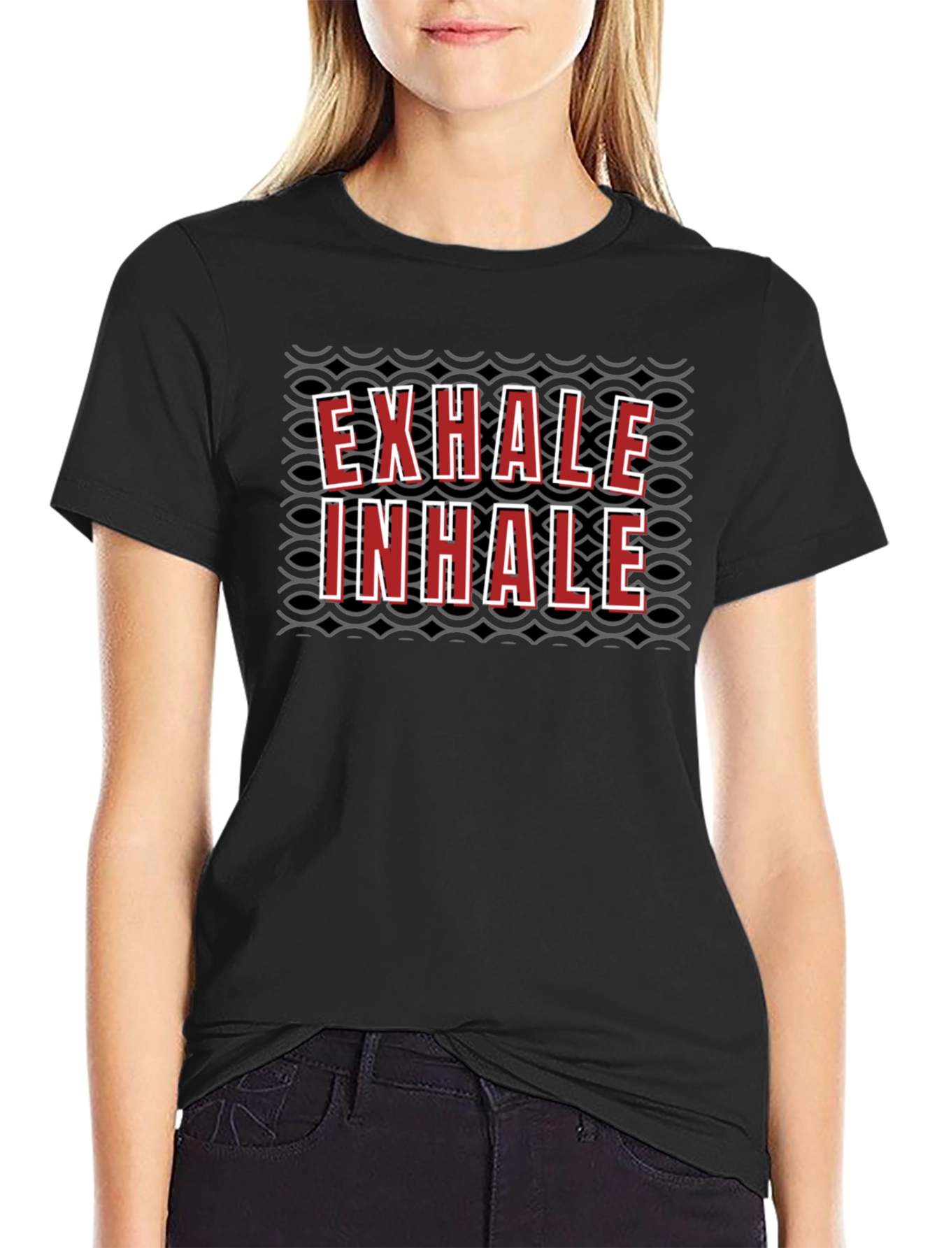 Exhale Inhale Graphic T-Shirt - Breathwork Design