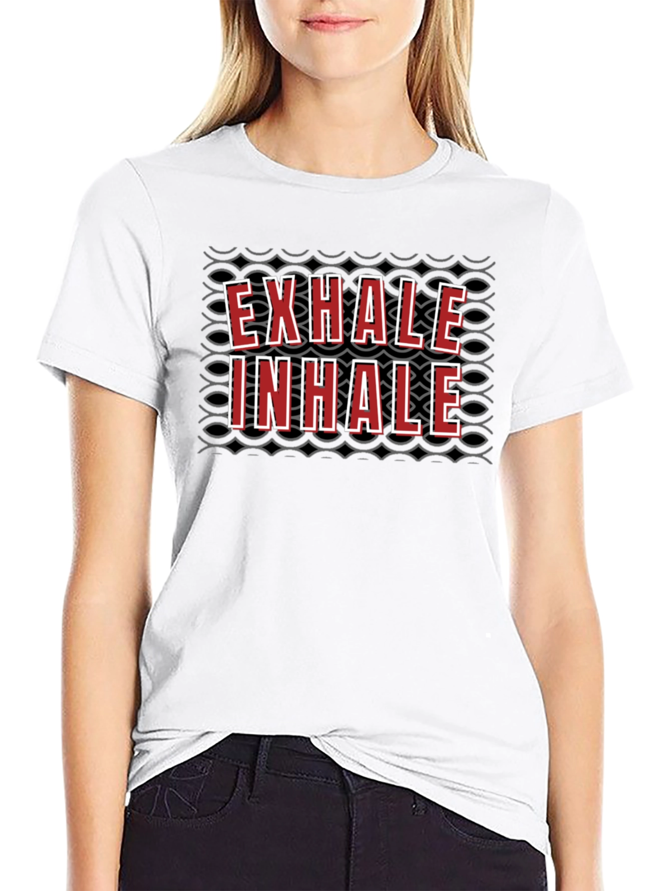 Exhale Inhale Graphic T-Shirt - Breathwork Design