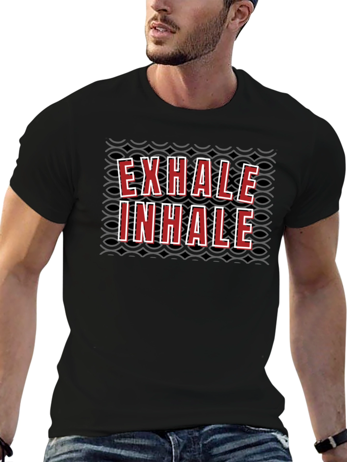 Exhale Inhale Graphic T-Shirt - Breathwork Design