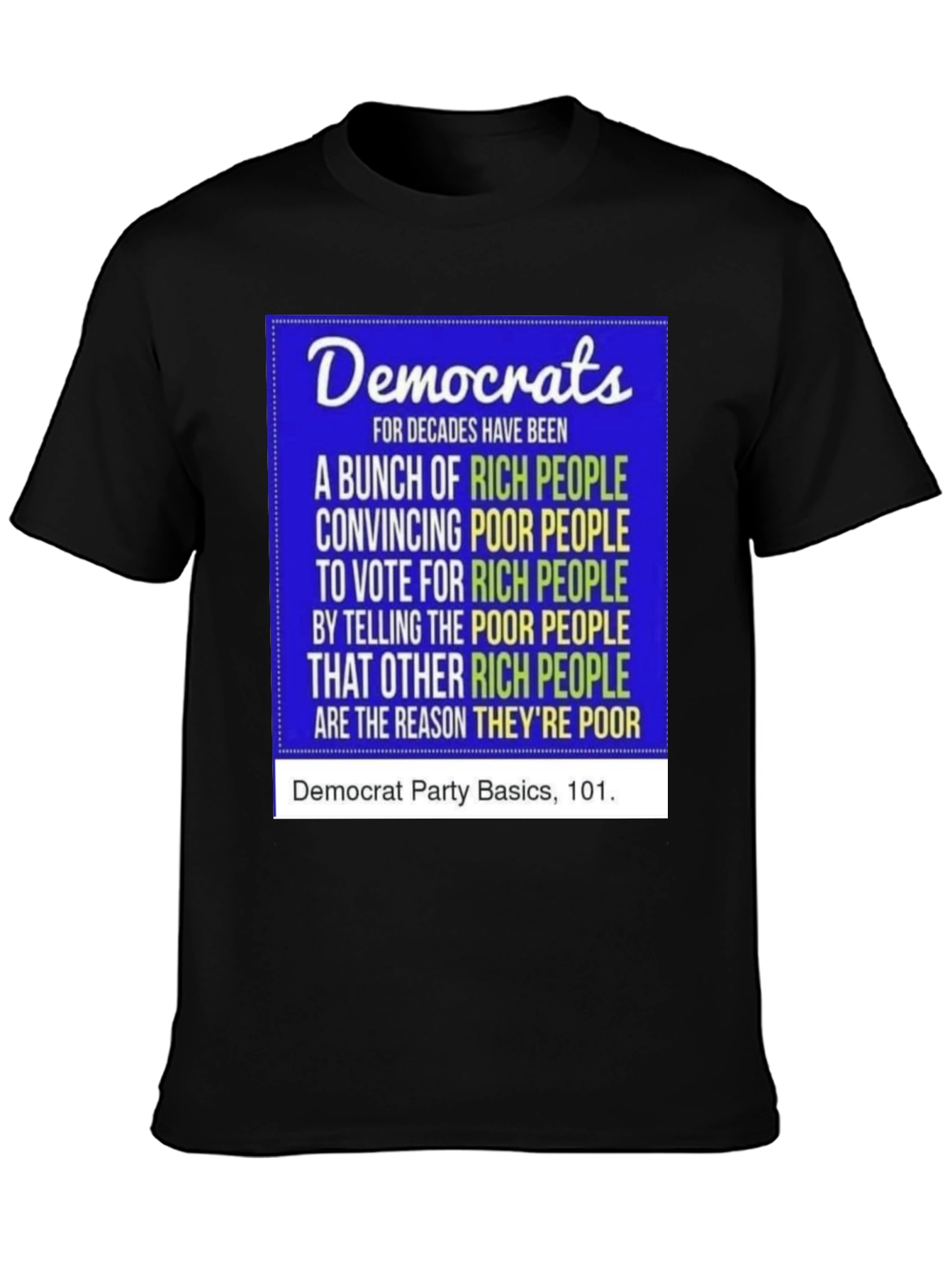Political Statement T-Shirt: Democrat Party Basics