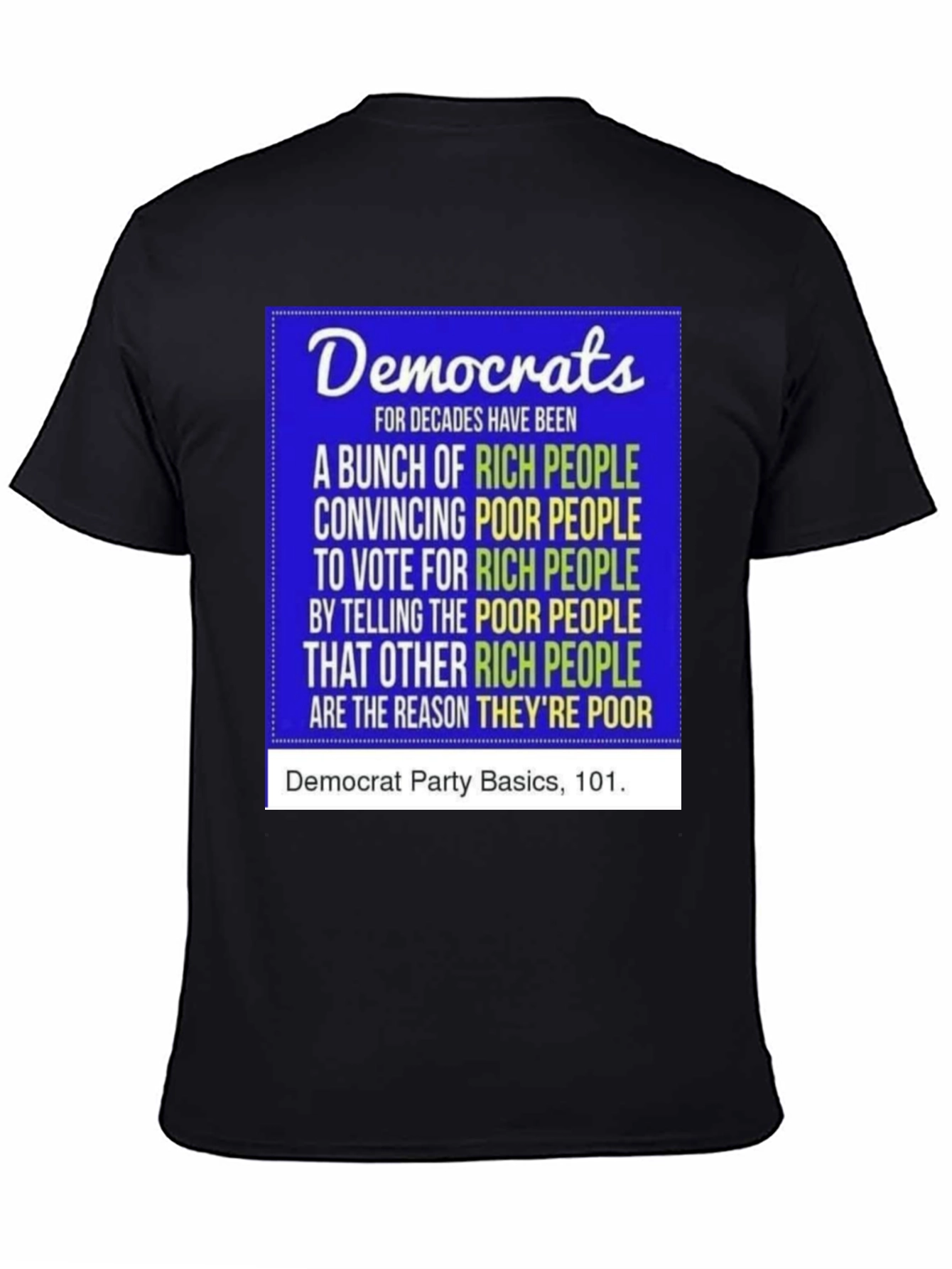 Political Statement T-Shirt: Democrat Party Basics