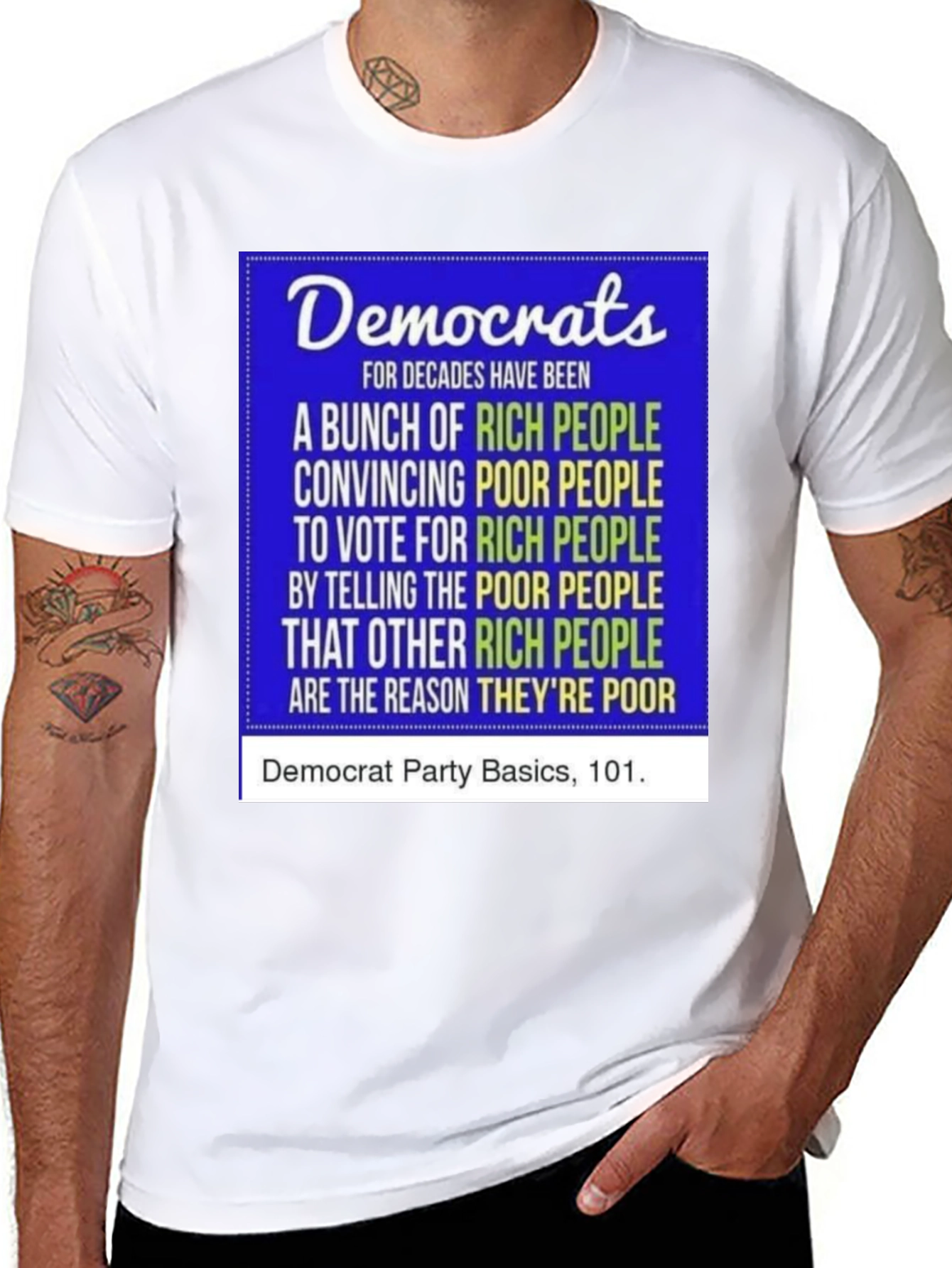 Political Statement T-Shirt: Democrat Party Basics