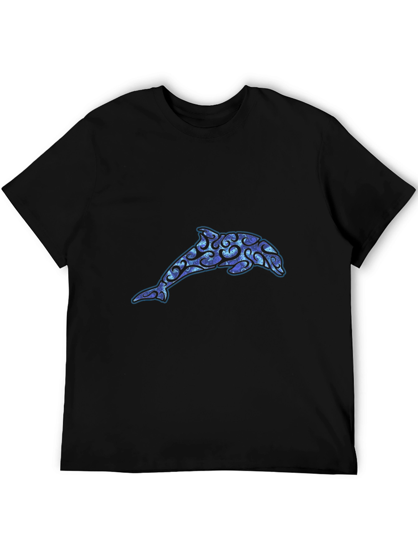Dolphin T-Shirt - Black Graphic Tee