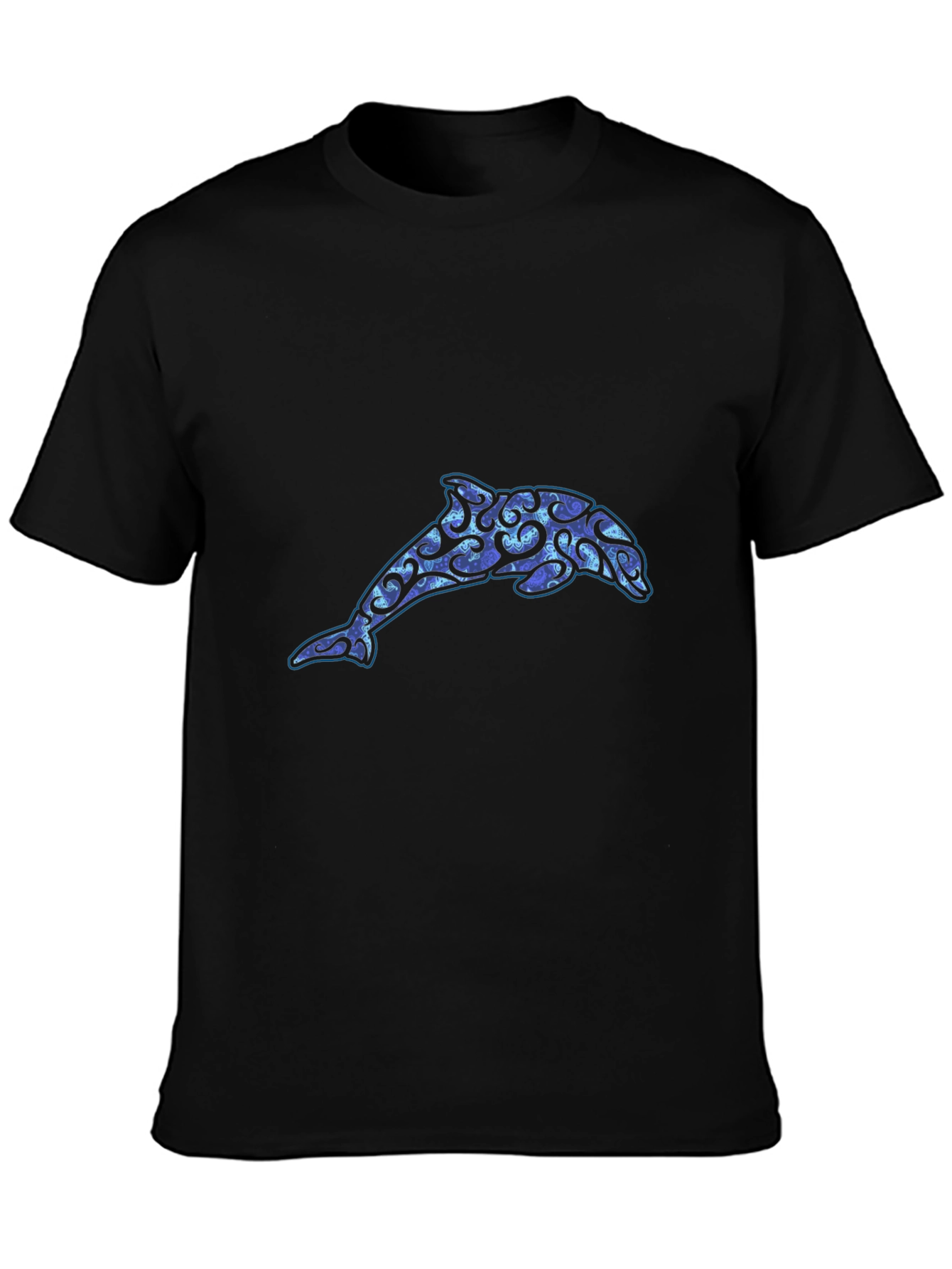 Dolphin T-Shirt - Black Graphic Tee