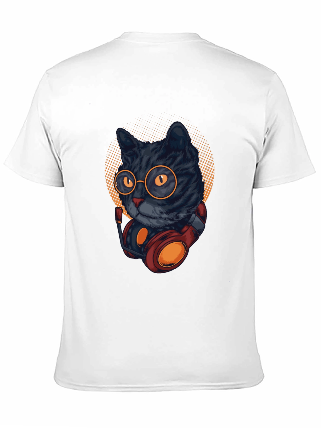 Cool Cat DJ T-Shirt - Black