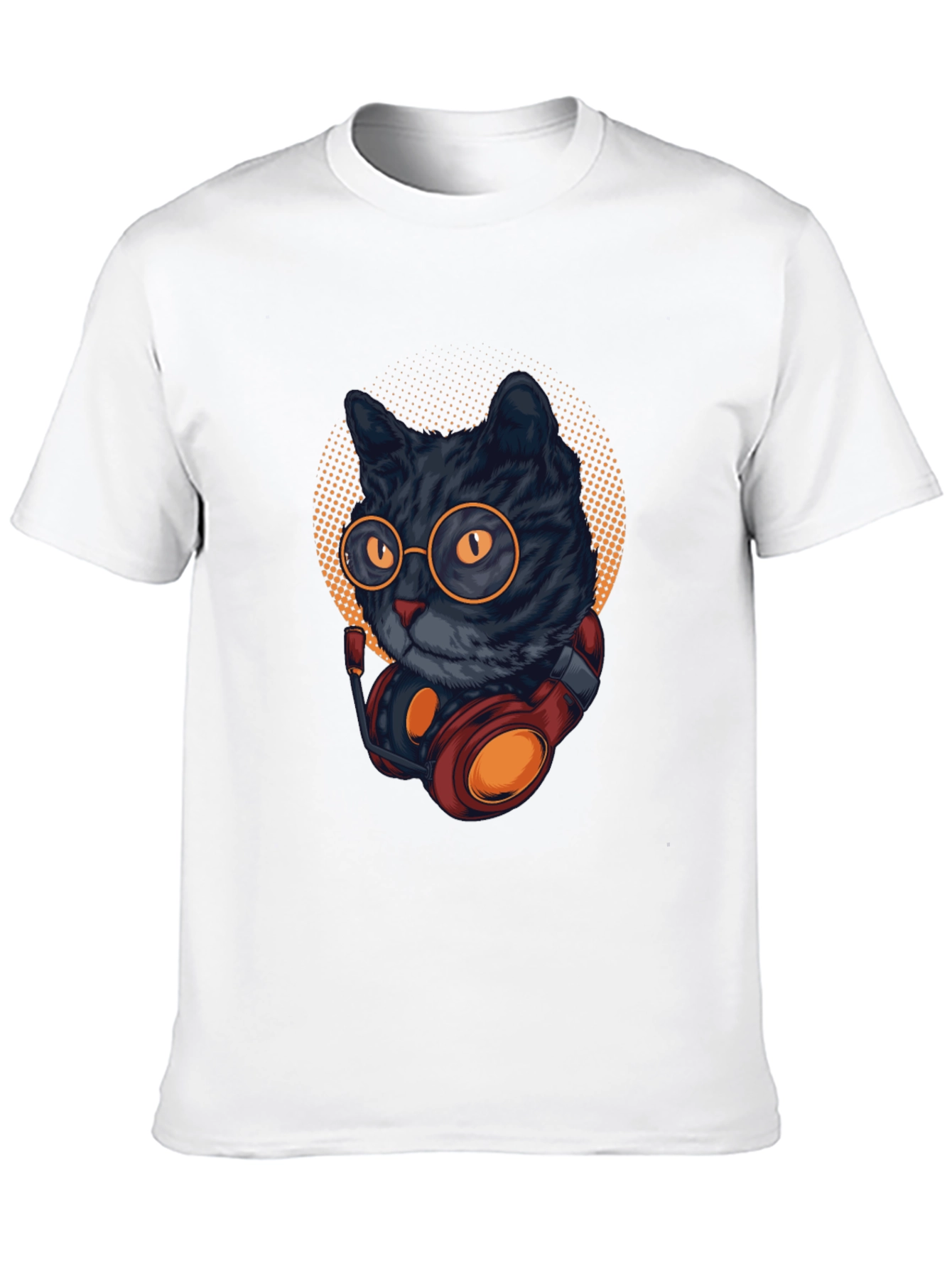 Cool Cat DJ T-Shirt - Black