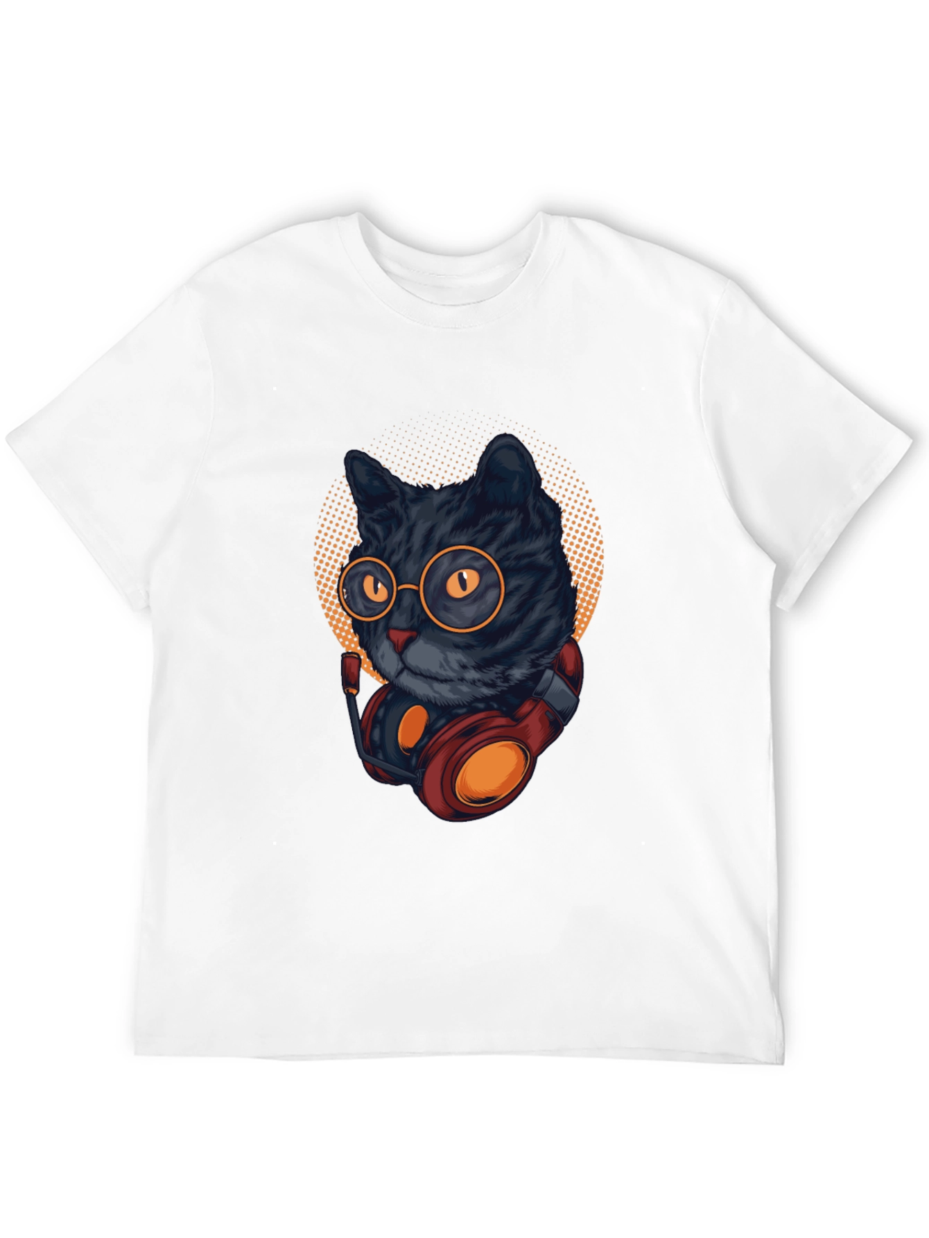 Cool Cat DJ T-Shirt - Black
