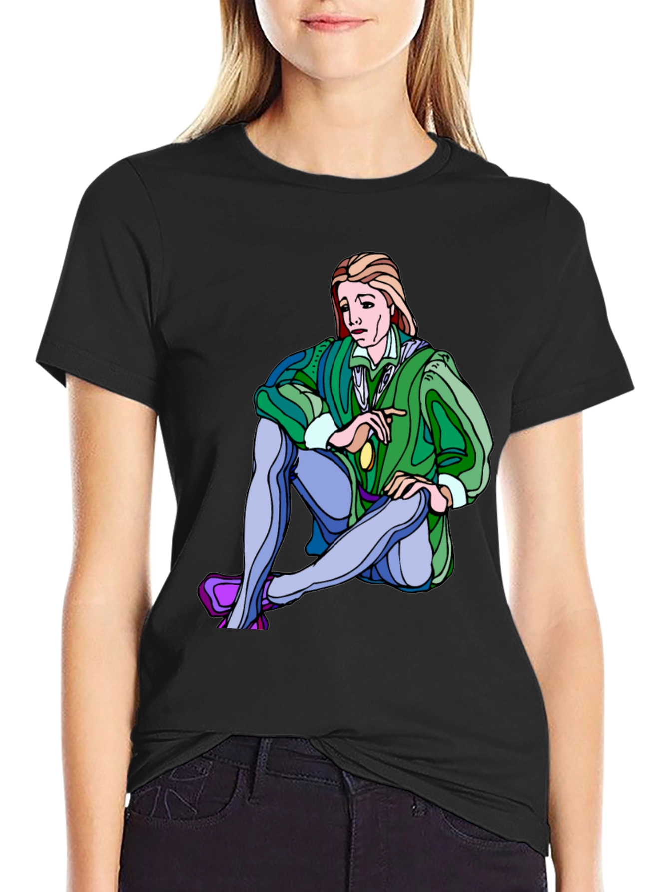 Renaissance Cartoon Graphic T-Shirt