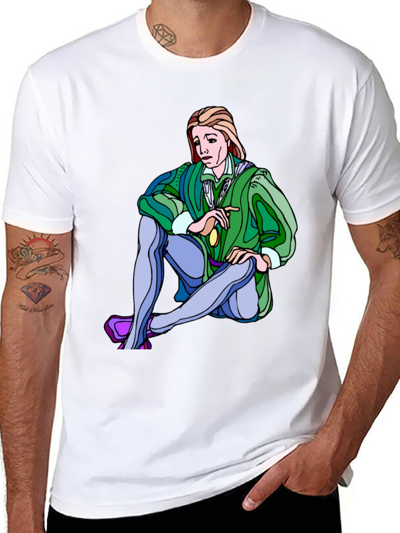 Renaissance Cartoon Graphic T-Shirt