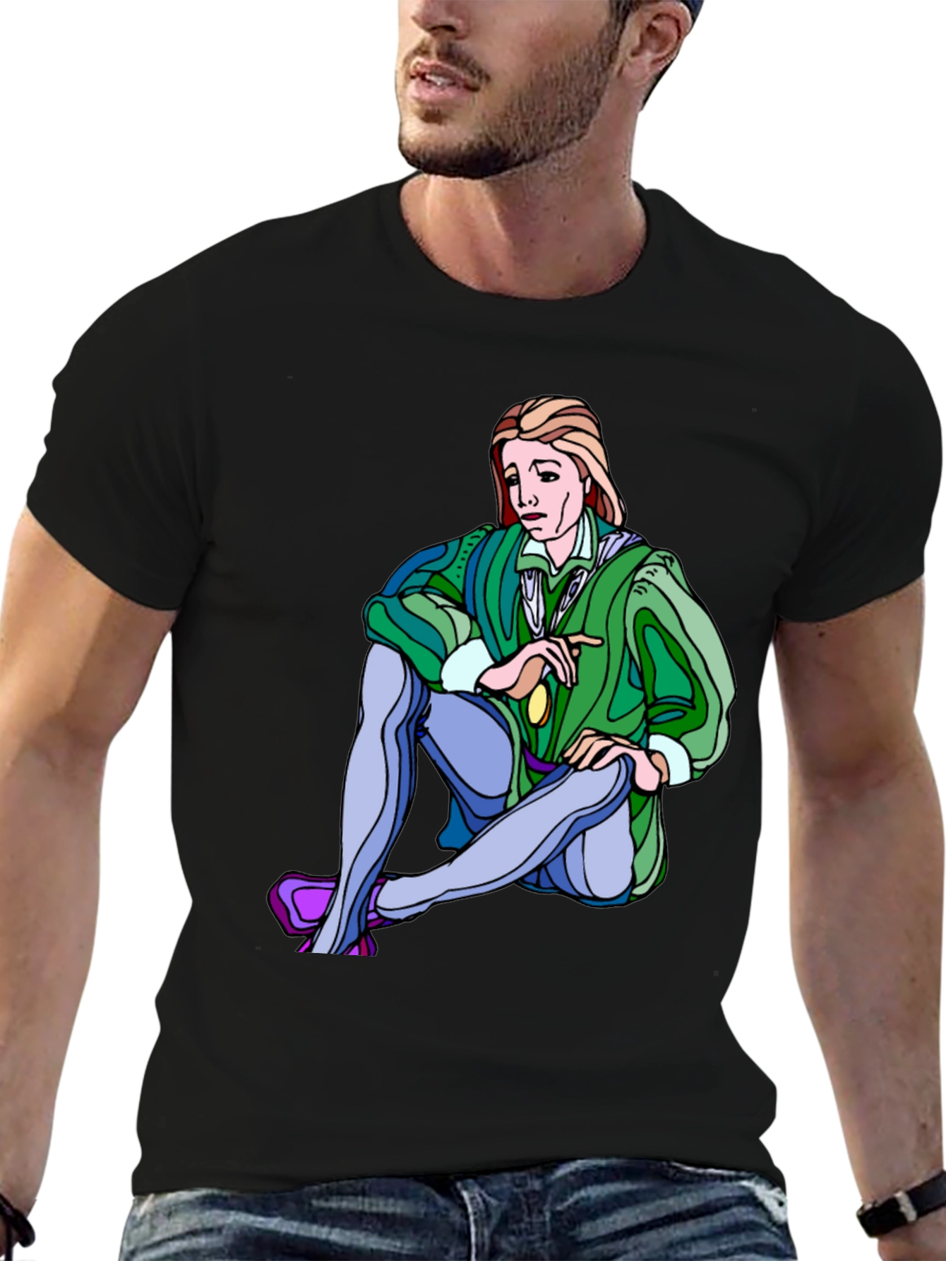 Renaissance Cartoon Graphic T-Shirt