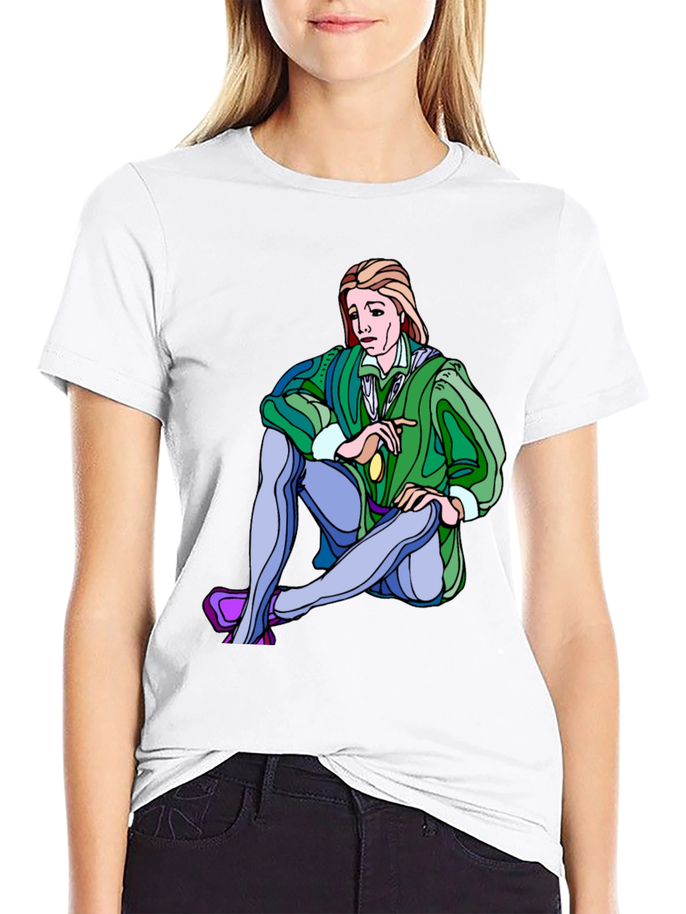 Renaissance Cartoon Graphic T-Shirt