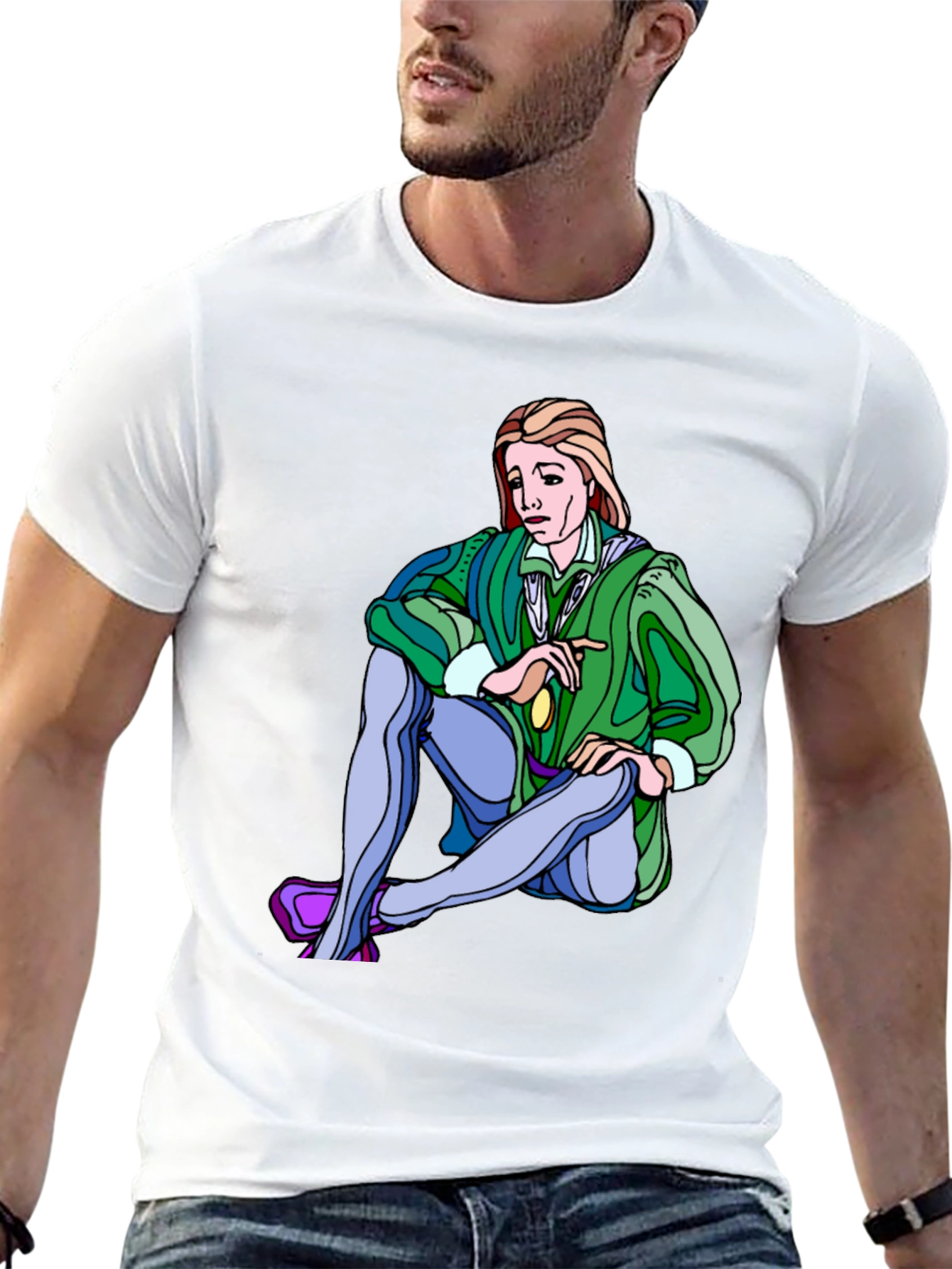 Renaissance Cartoon Graphic T-Shirt