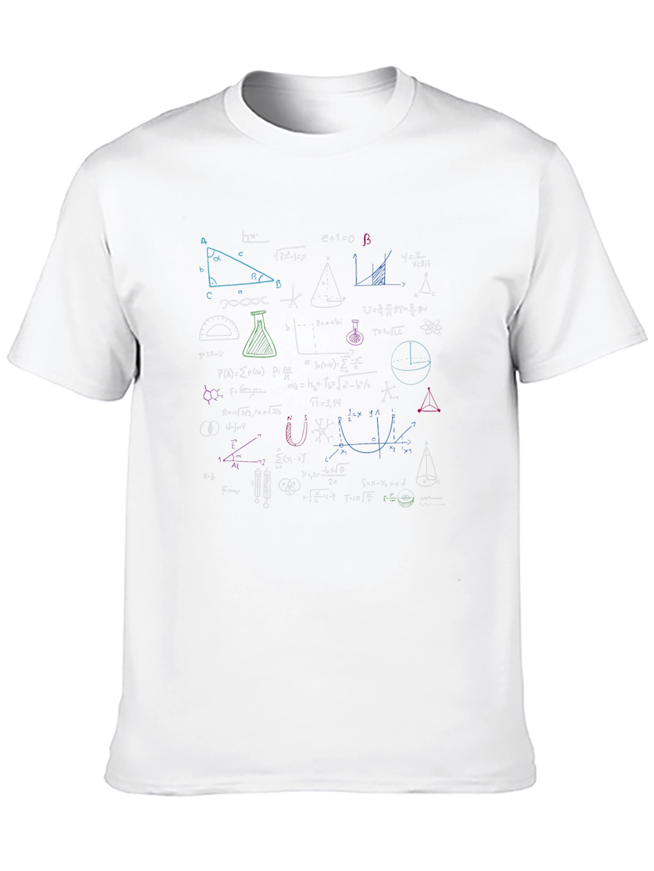 Math Equations Graphic Tee - Soft Black T-Shirt