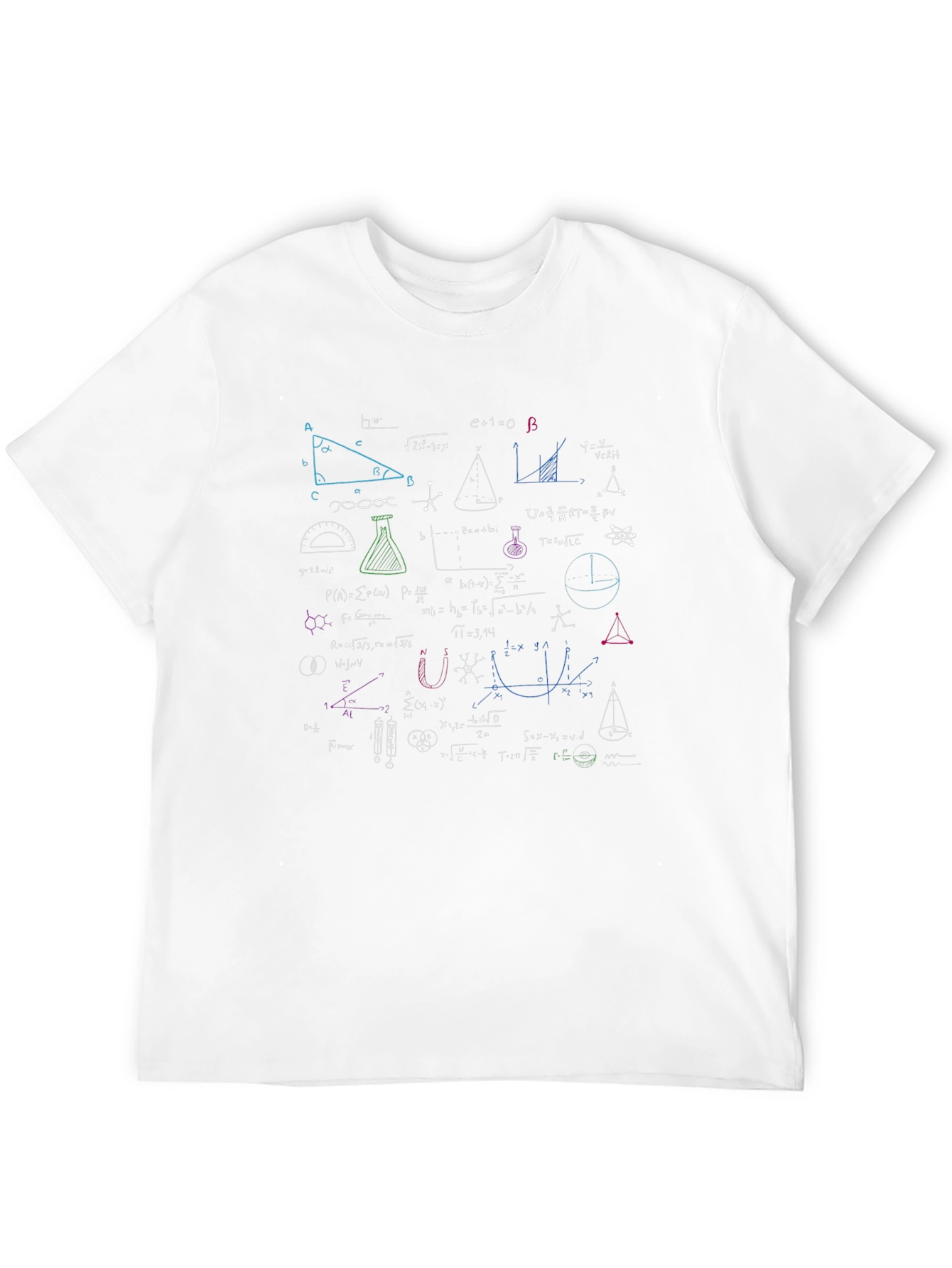 Math Equations Graphic Tee - Soft Black T-Shirt