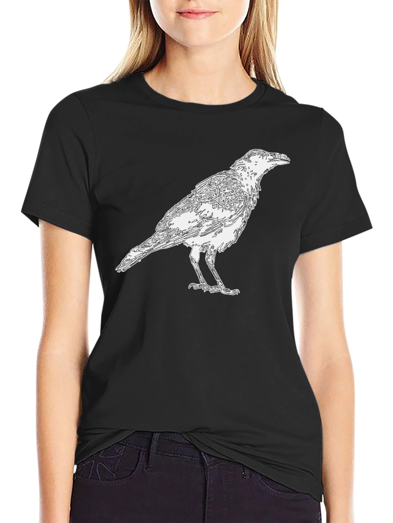 Raven Graphic Black T-Shirt