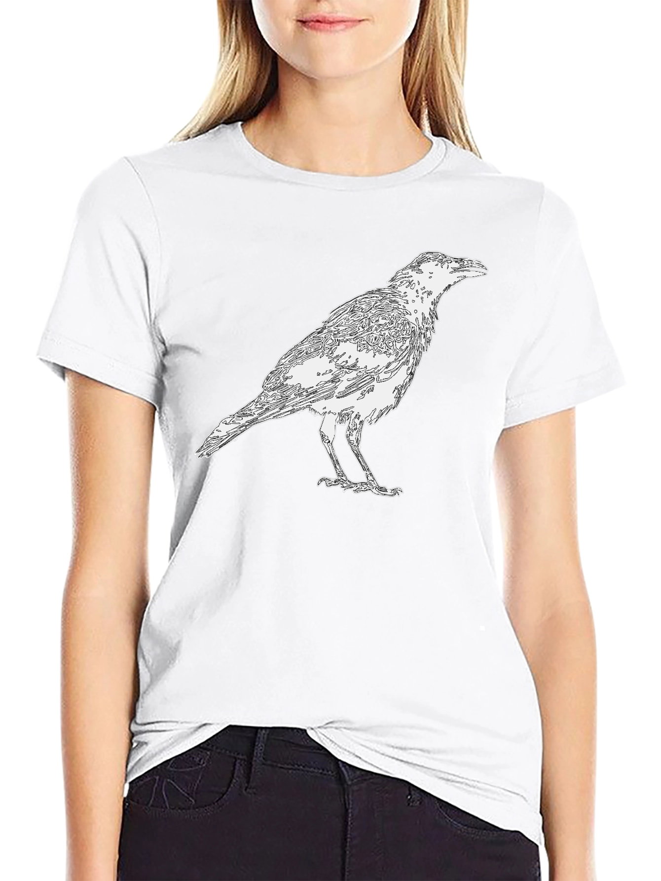 Raven Graphic Black T-Shirt