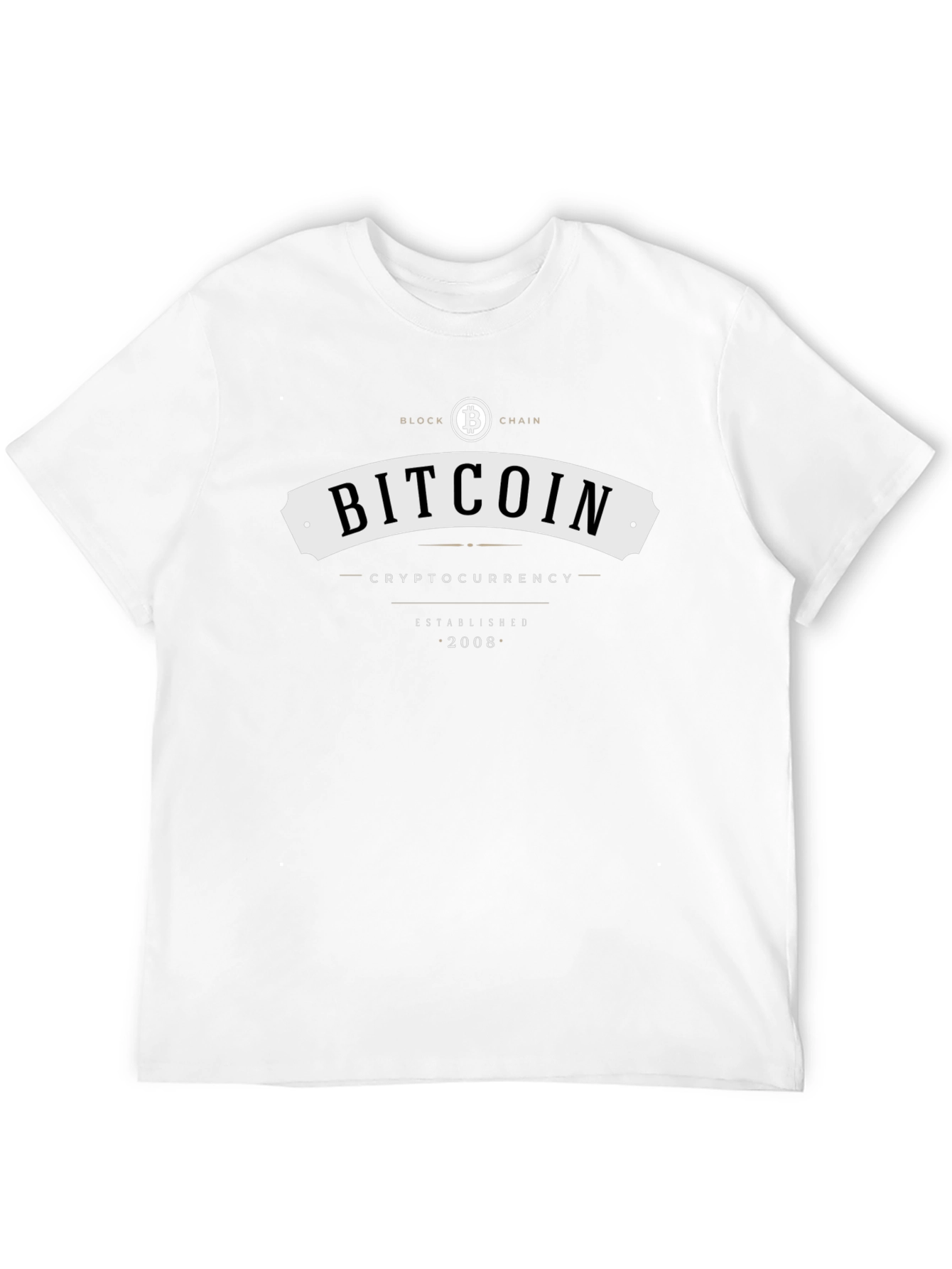 Bitcoin Cryptocurrency Black T-Shirt
