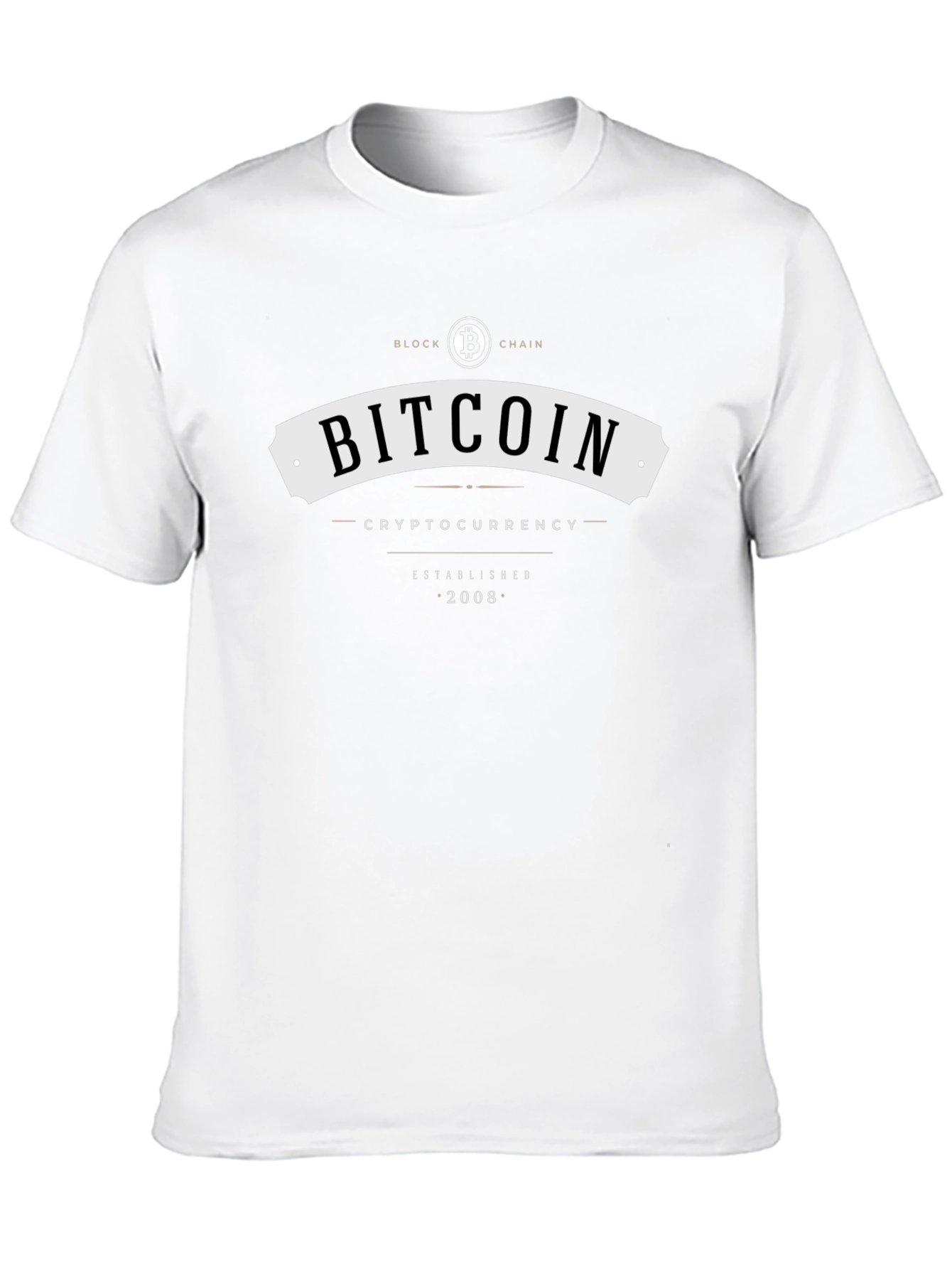 Bitcoin Cryptocurrency Black T-Shirt