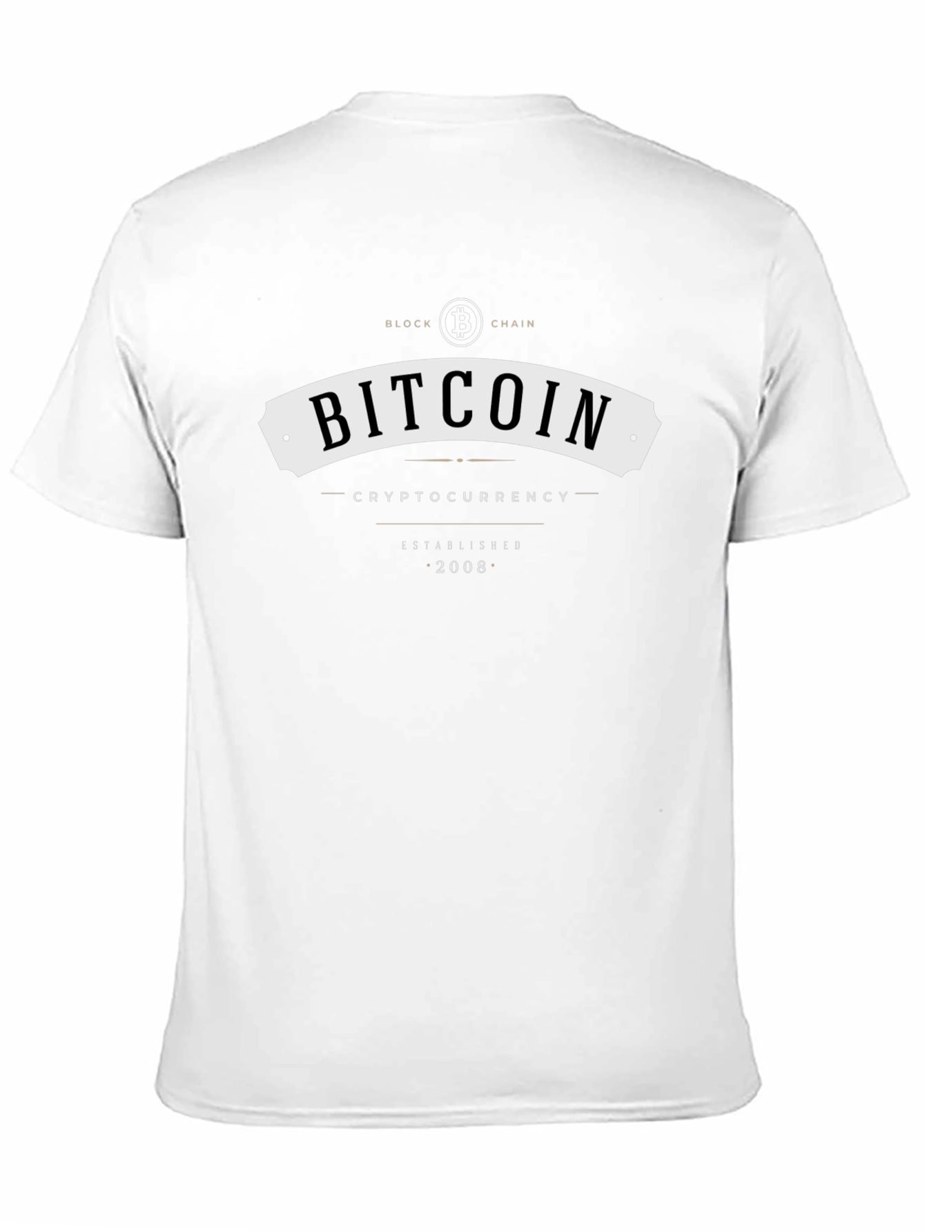 Bitcoin Cryptocurrency Black T-Shirt