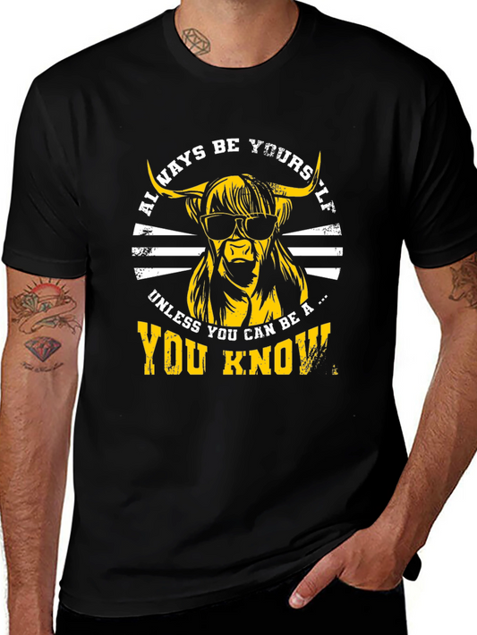 Cool Highland Cow T-Shirt - Always Be Yourself