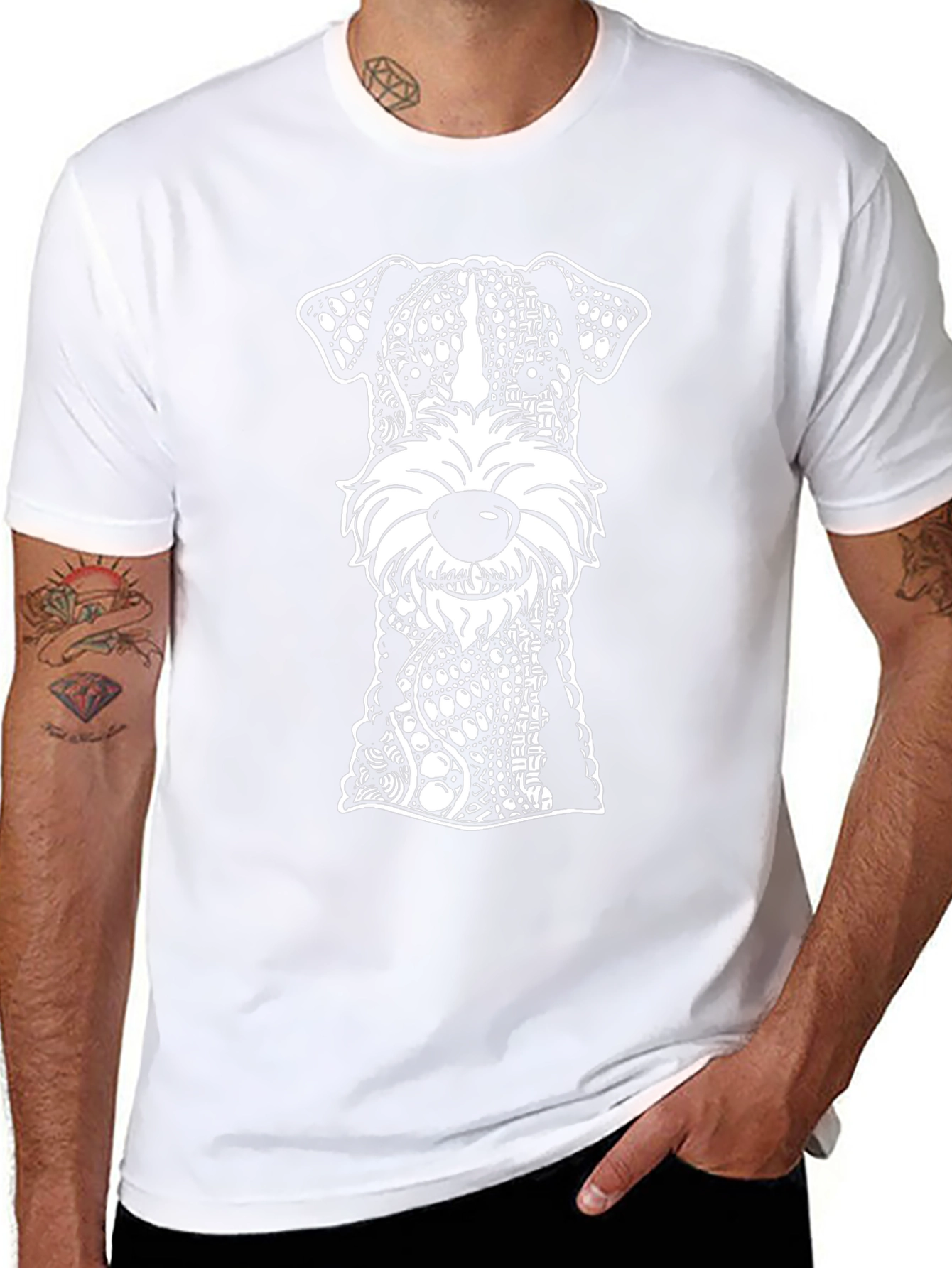 Dog Breed Mandala Black T-Shirt