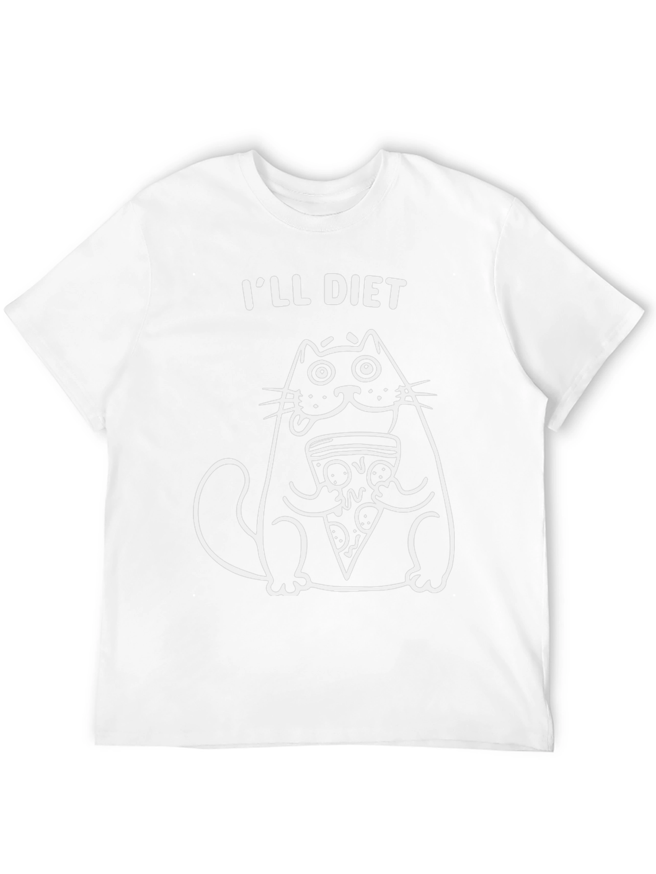 Ill Diet Cat Pizza T-Shirt - Funny Graphic Tee