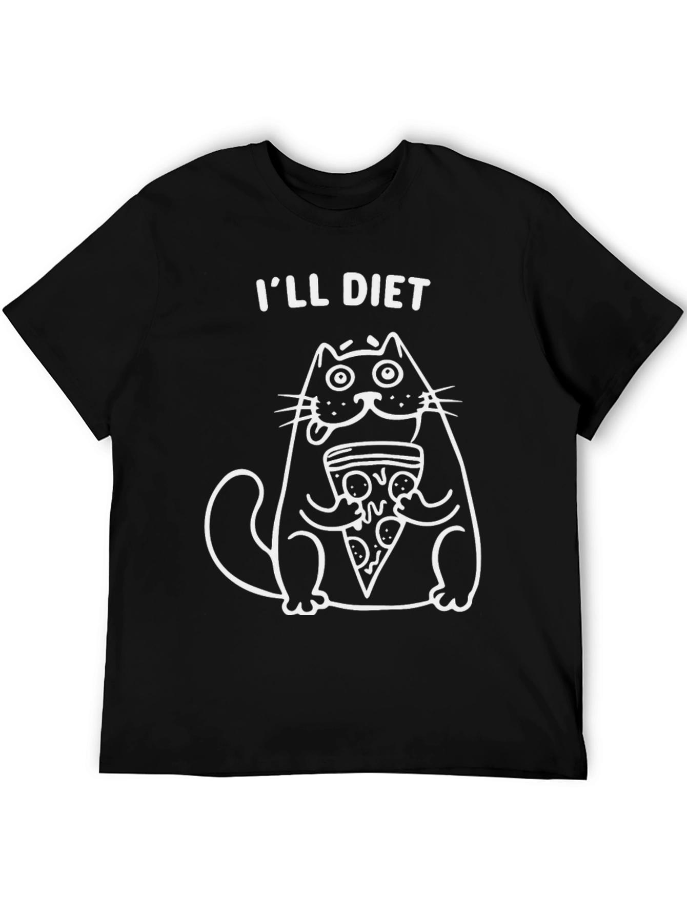 Ill Diet Cat Pizza T-Shirt - Funny Graphic Tee