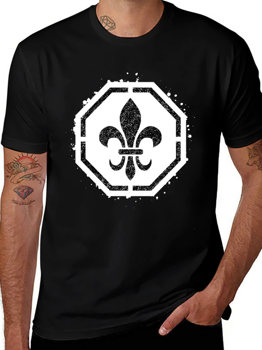 Fleur-de-lis Graphic Tee - Classic Style