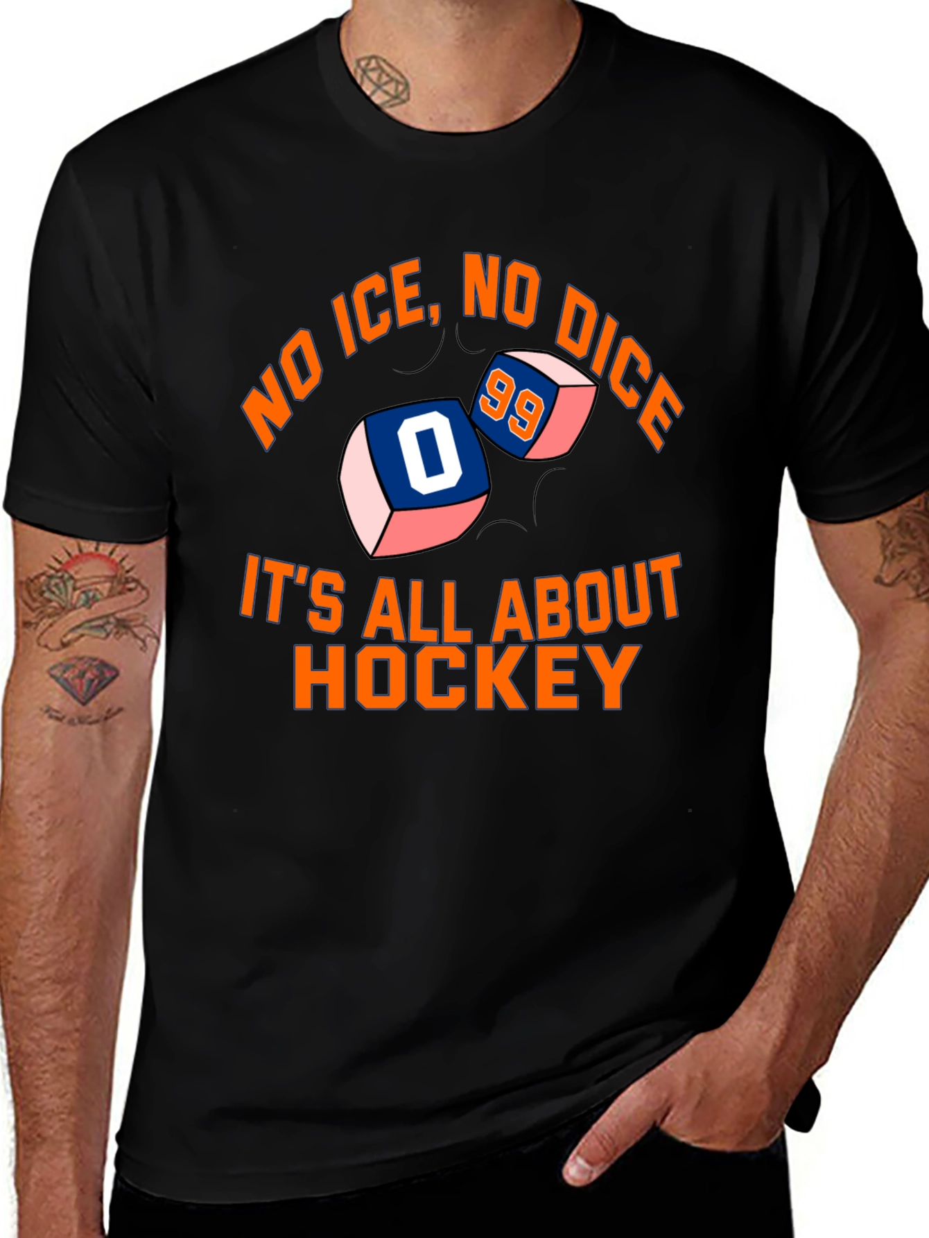 No Ice No Dice Its All About Hockey T-Shirt