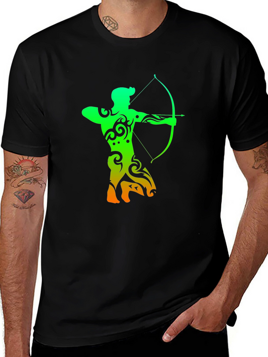 Archery Silhouette Graphic T-Shirt - Cool Archer Design