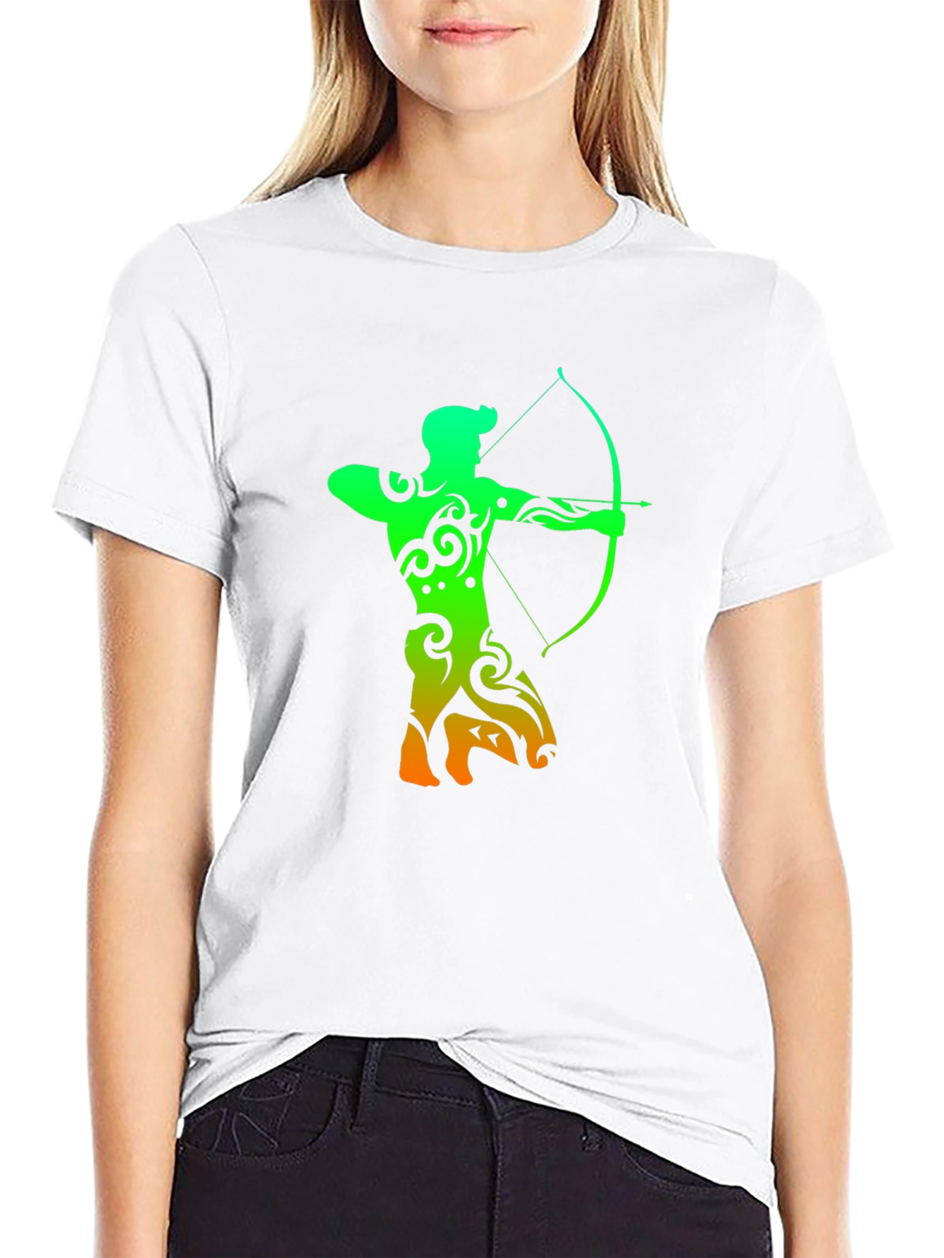 Archery Silhouette Graphic T-Shirt - Cool Archer Design