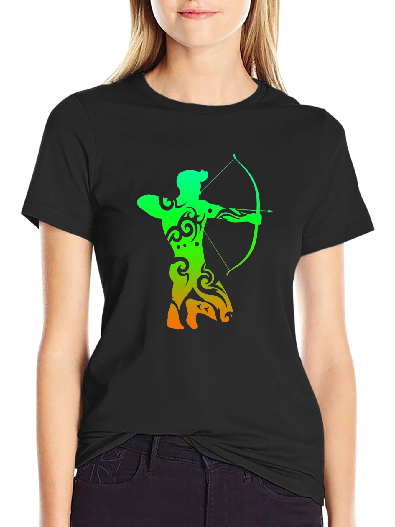 Archery Silhouette Graphic T-Shirt - Cool Archer Design