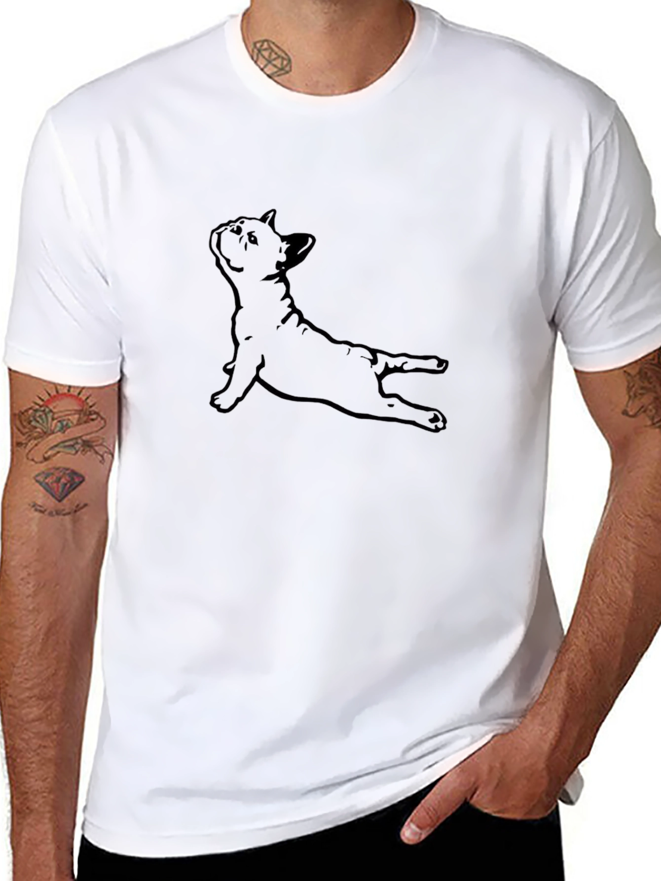 Yoga Dog Graphic Tee - Soft Cotton Blend