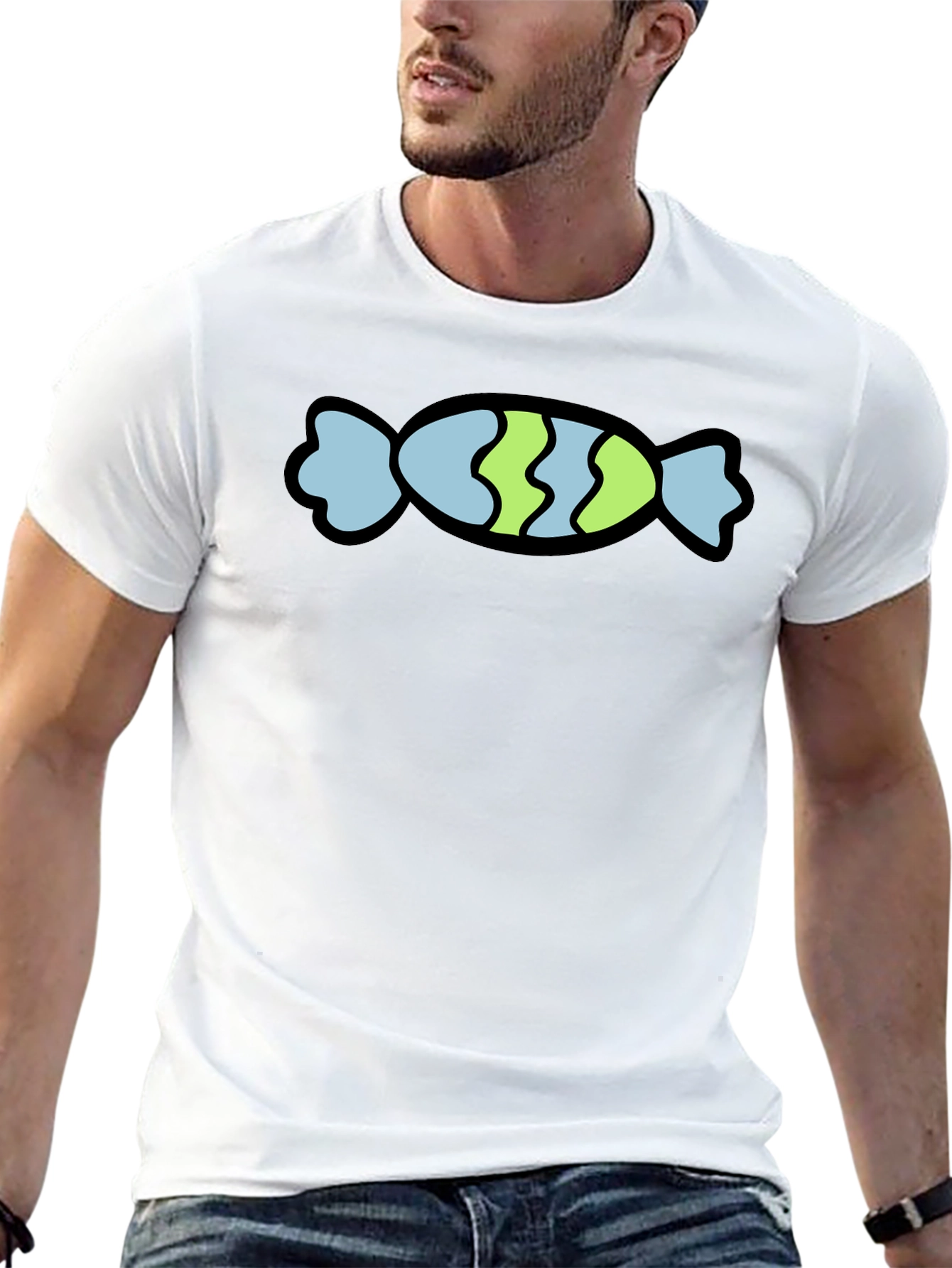 Candy Graphic T-Shirt - Black Cotton Tee