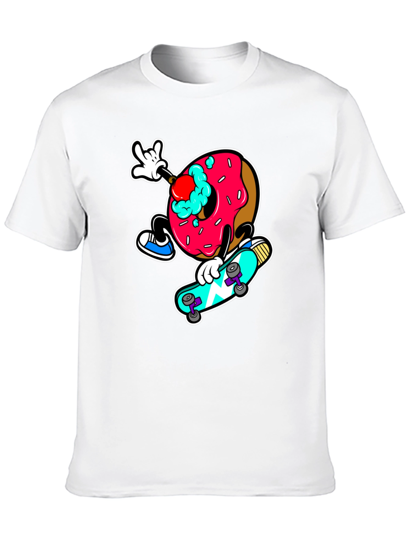 Donut Skateboard Graphic Tee