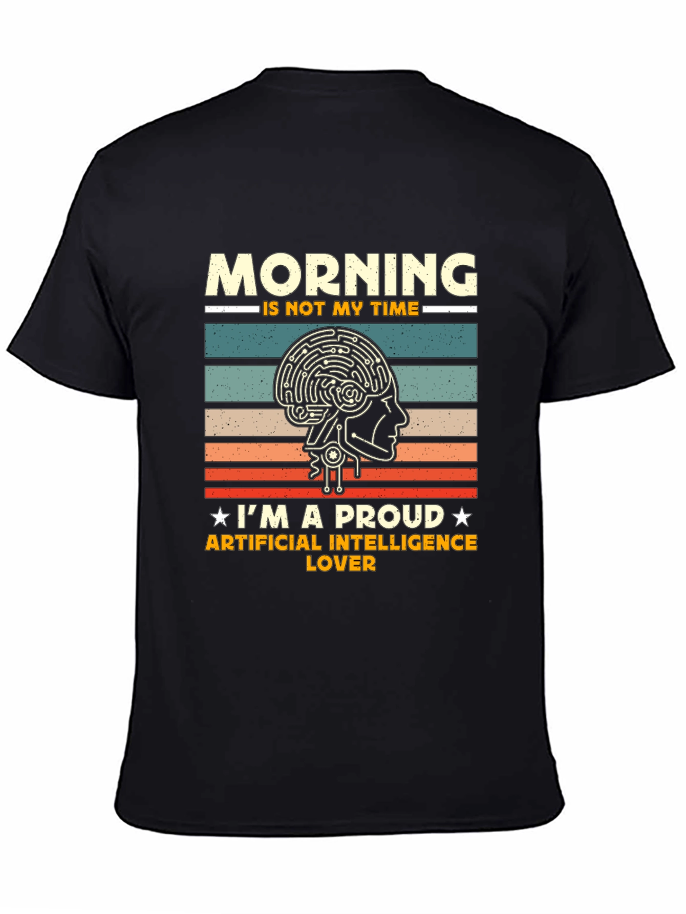 AI Lover T-Shirt: Morning is Not My Time