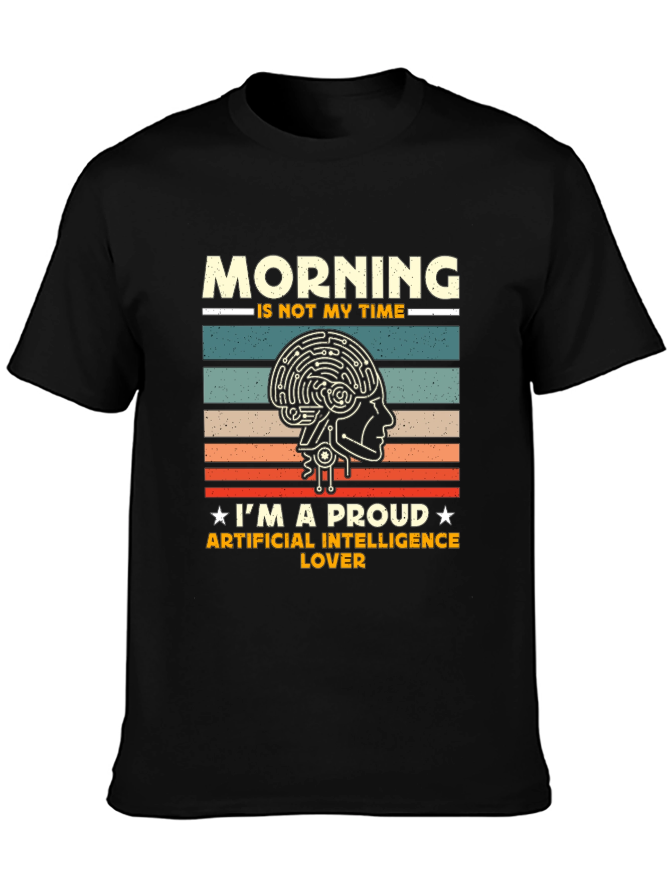 AI Lover T-Shirt: Morning is Not My Time