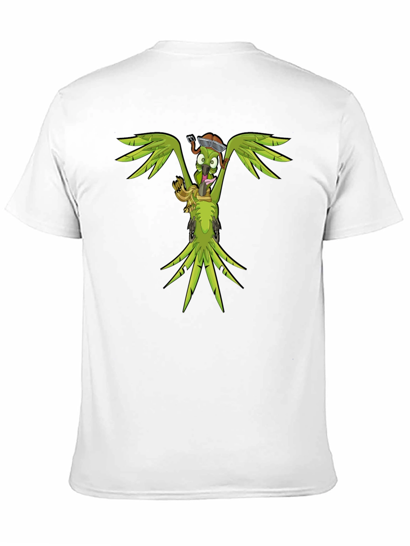 Cartoon Parrot Graphic T-Shirt
