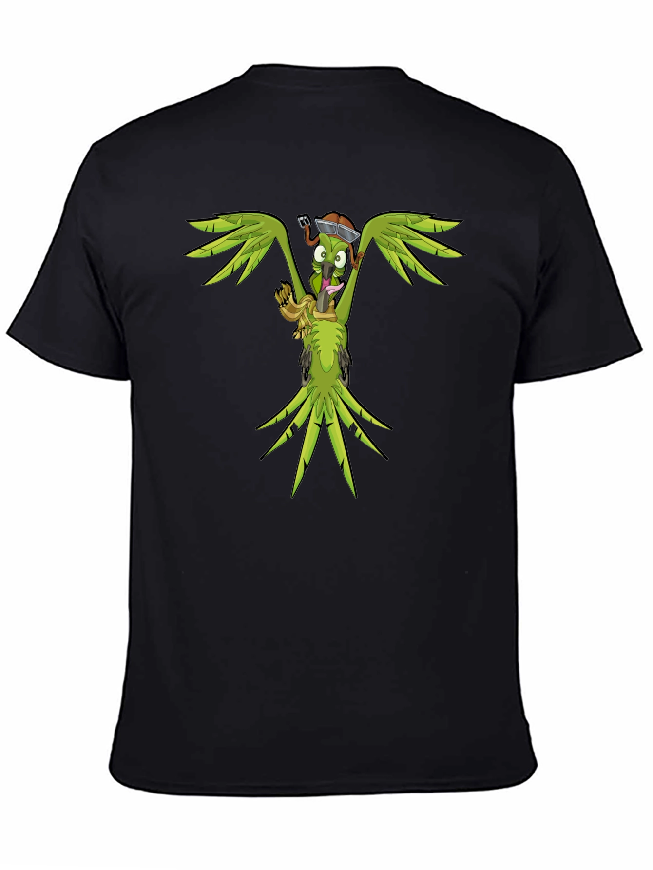 Cartoon Parrot Graphic T-Shirt