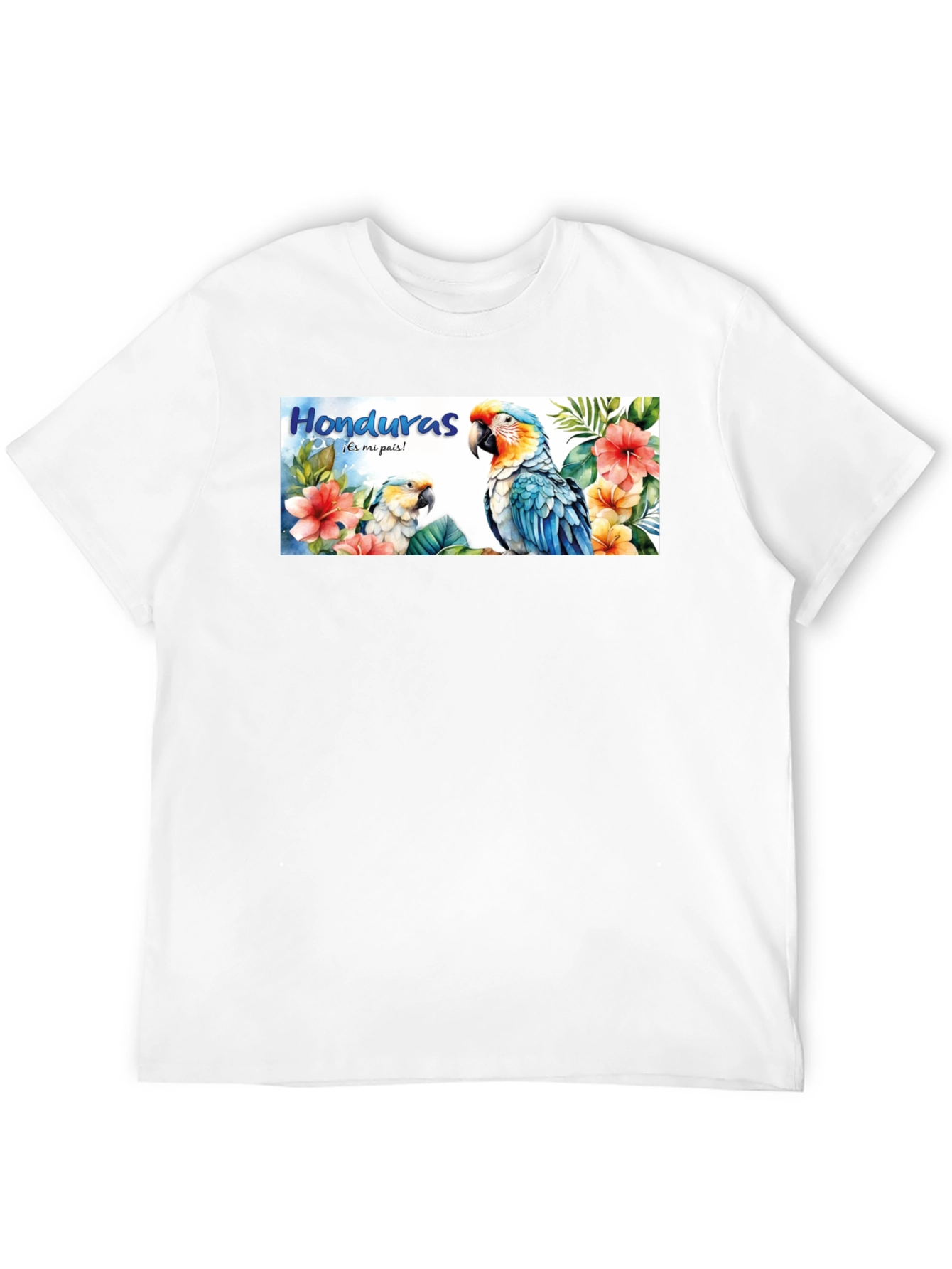 Honduras Parrot Graphic Tee - Mens Black T-Shirt