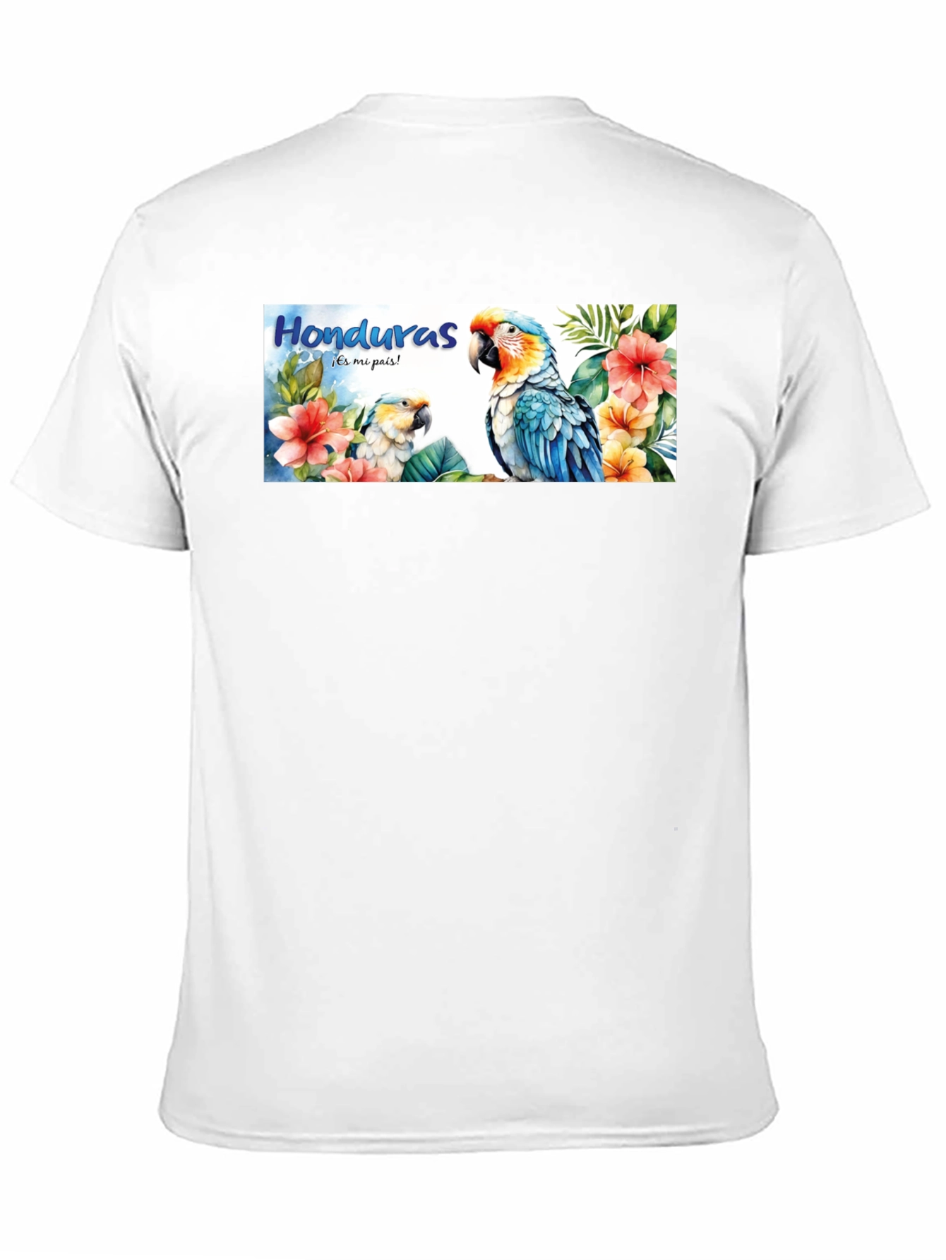 Honduras Parrot Graphic Tee - Mens Black T-Shirt