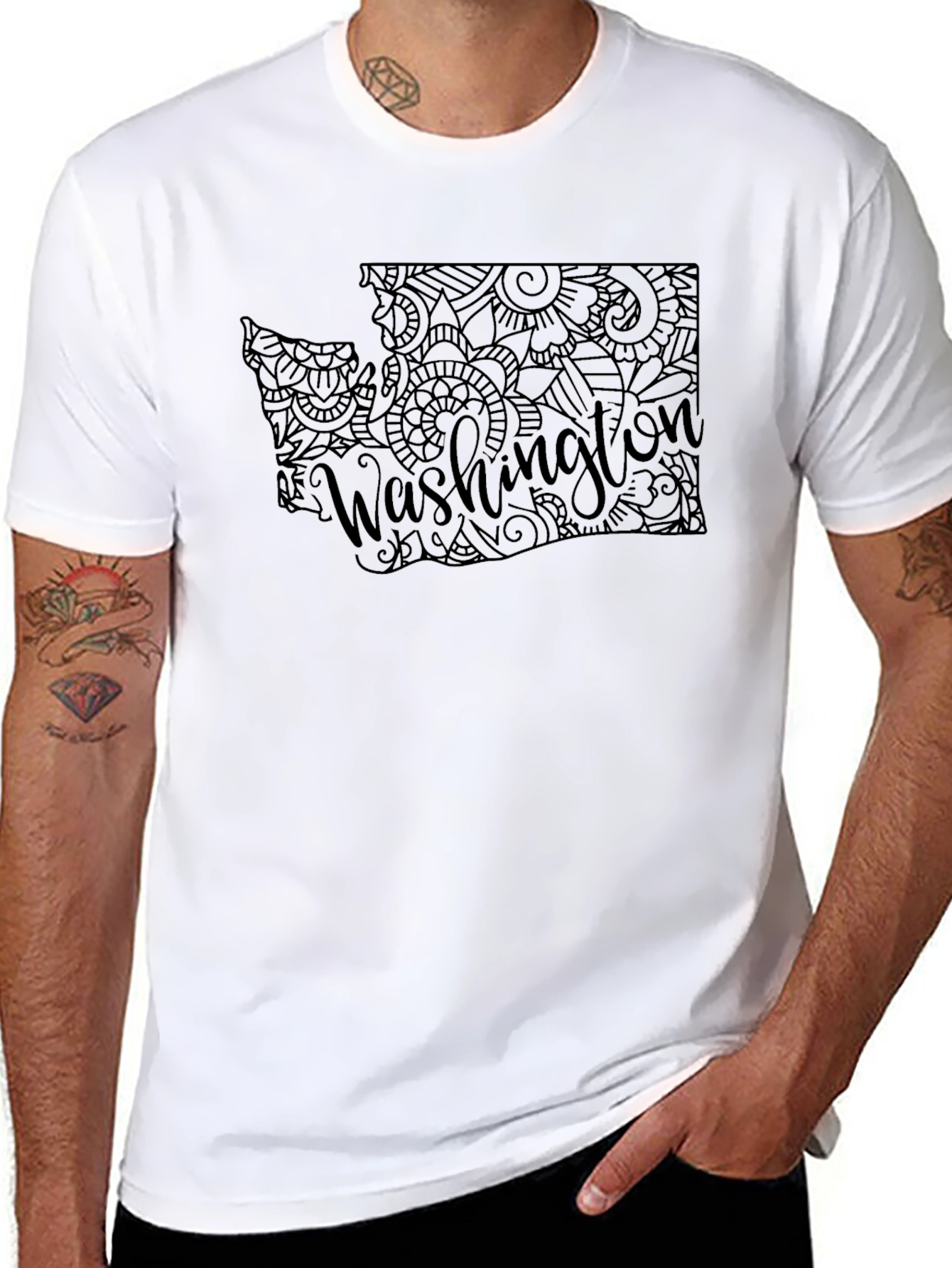 Washington State Art Tee - Stylish Graphic T-Shirt