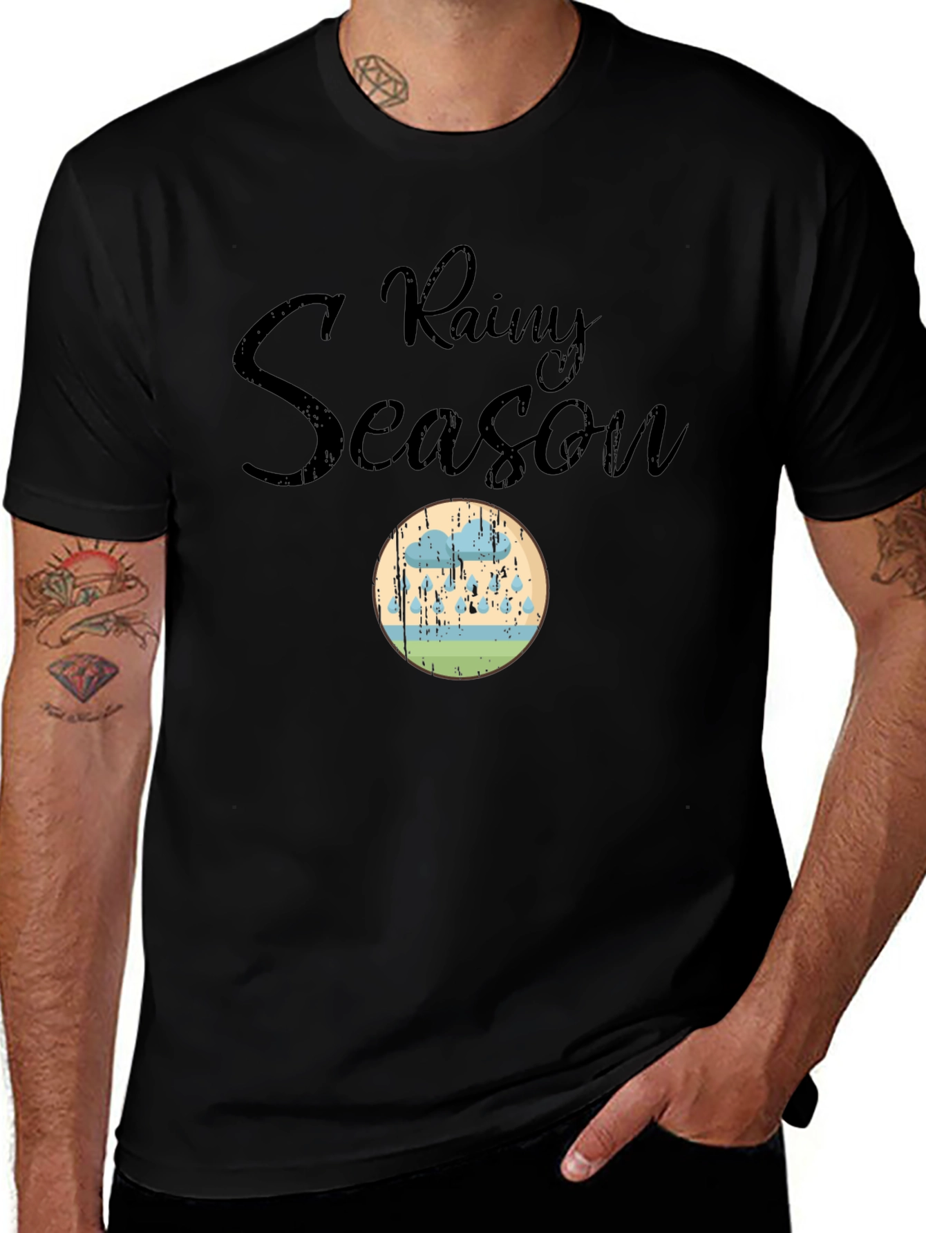 Rainy Season Graphic T-Shirt - Comfort and Style