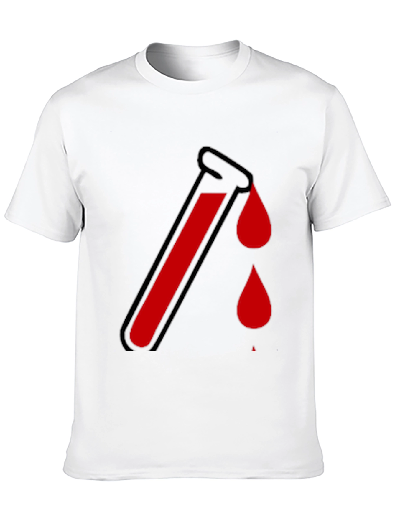 Blood Test Tube Graphic Black Tee - Halloween
